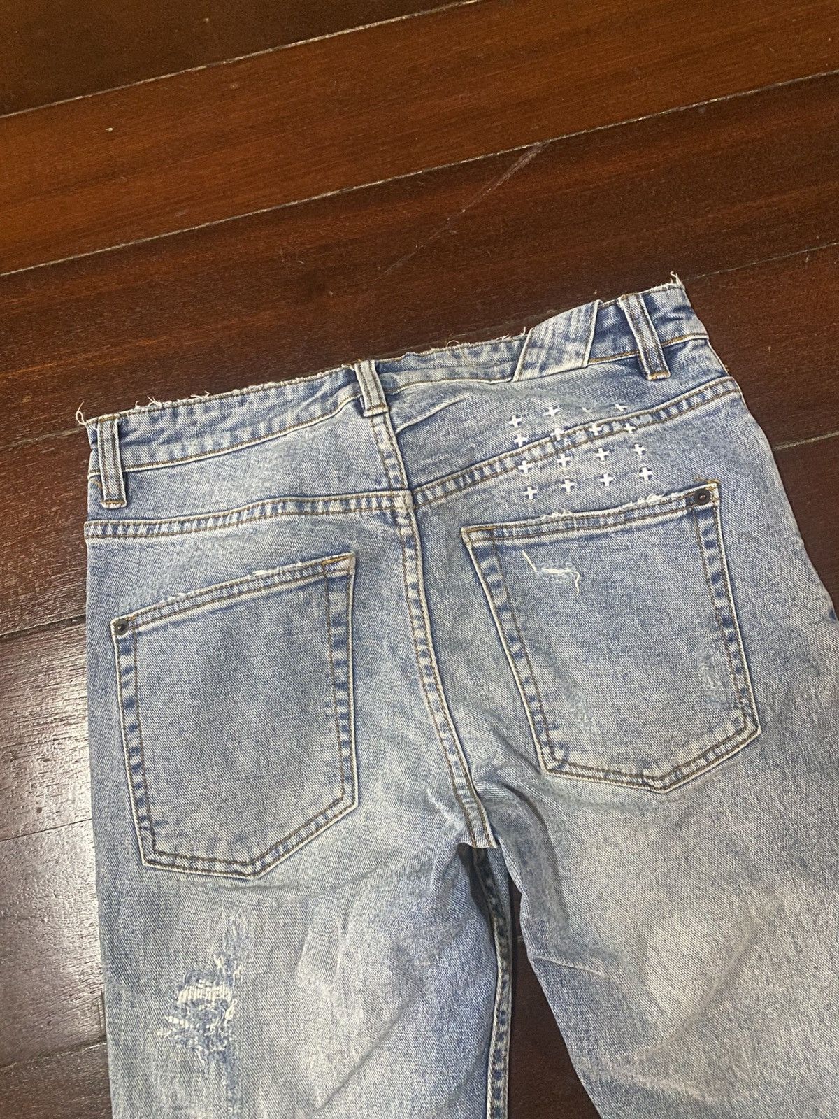 Ksubi Ksubi Jeans Mens Chitch Punk Thrashed Slim Blue distressed Size US 31 - 11 Thumbnail