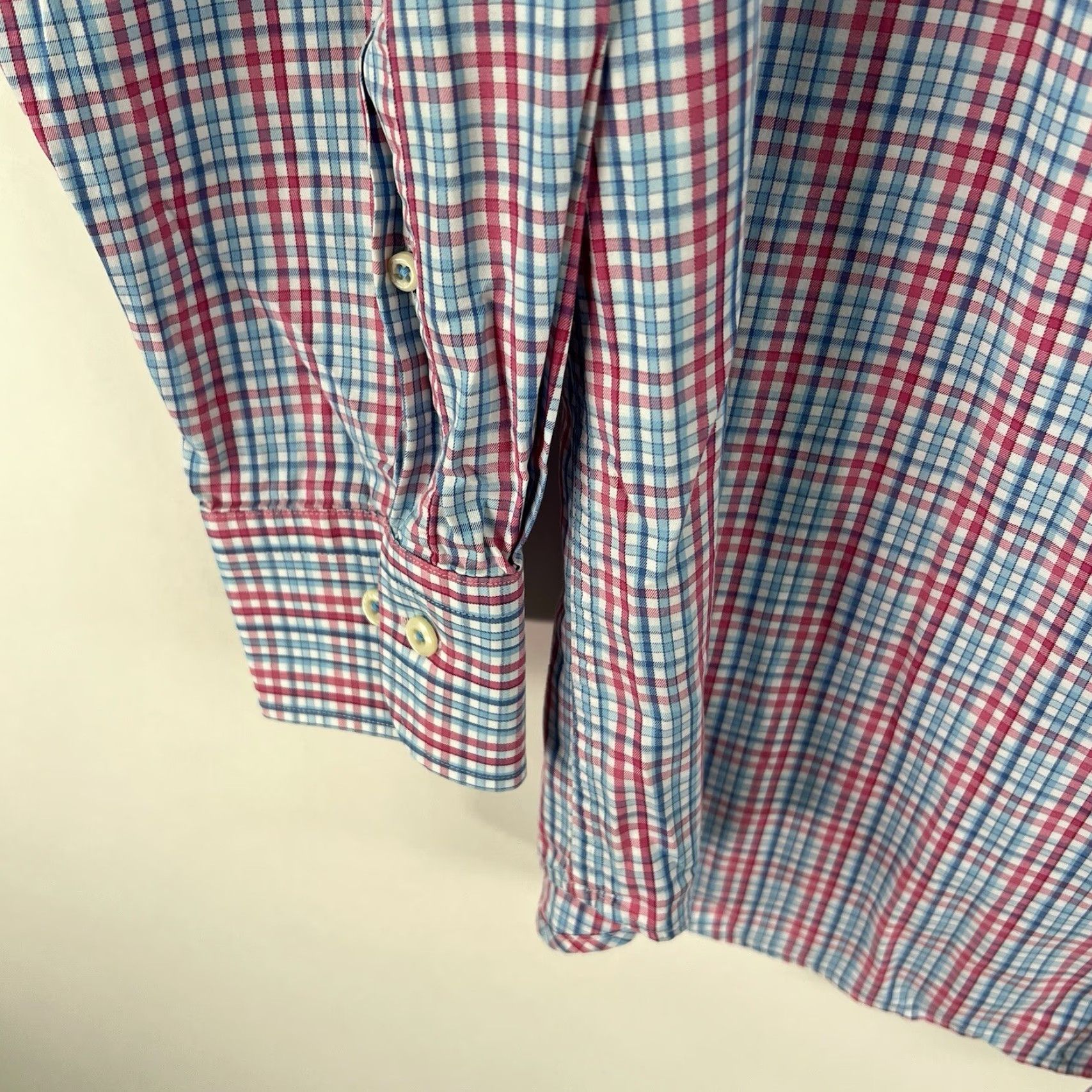 Peter Millar Peter Millar Shirt Mens XL Button-Up Long Sleeve Blue Red White Check Casual Preppy 54in Chest Mens Size US XL / EU 56 / 4 - 4 Thumbnail