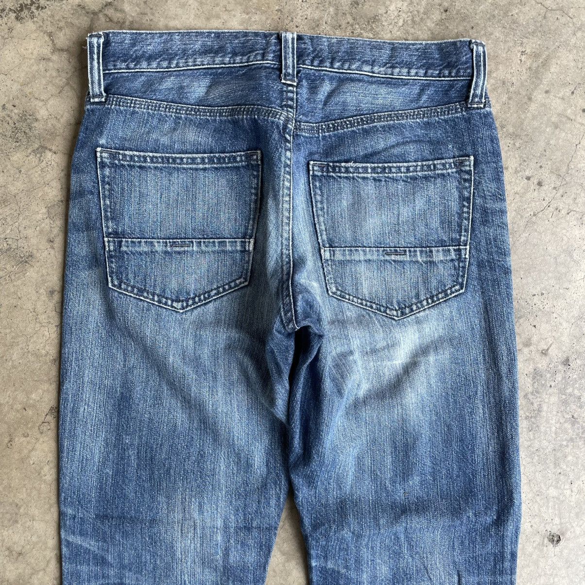 Japanese Brand 🔥🇯🇵Back Number Stoned Washed Ripped Distress Jeans Size US 31 - 5 Thumbnail