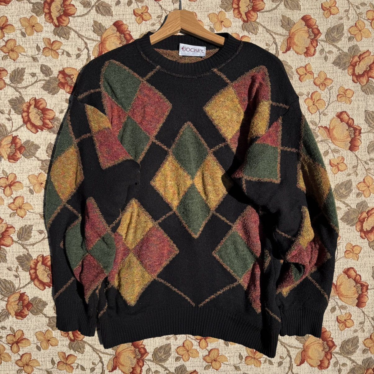 Vintage Vintage Wool Geometric Knit Avant Garde Sweater Asymmetrical Size US L / EU 52-54 / 3 - 4 Thumbnail