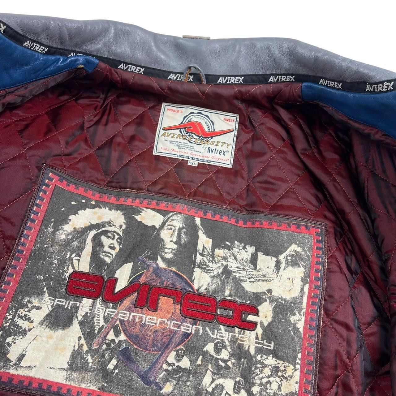 Avirex Vintage Avirex New York Long Island NYC Leather Jacket - XXL Size US XXL / EU 58 / 5 - 5 Thumbnail