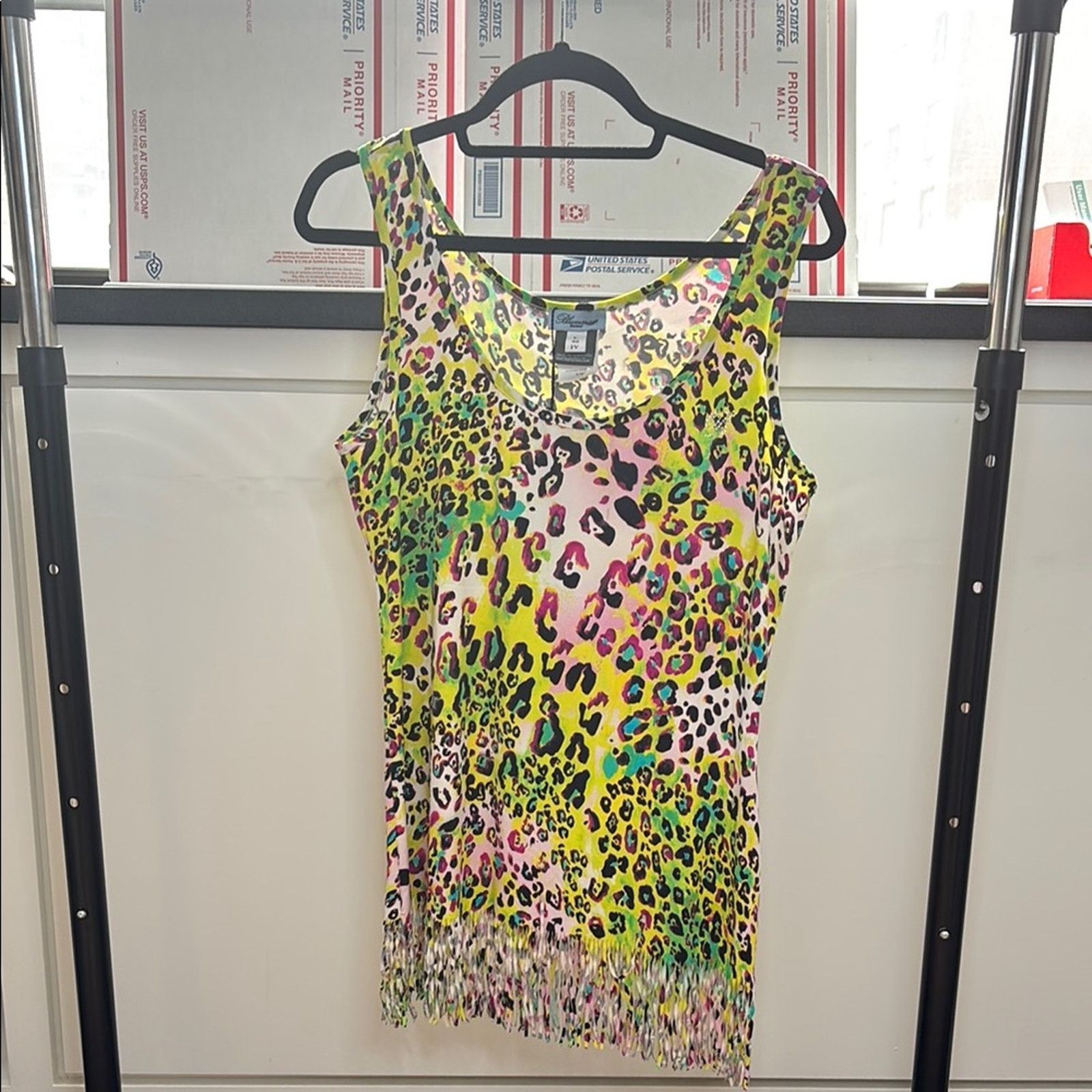 Blumarine NWT Blumarine Vibrant Leopard Print Tank Top Size L Size L / US 10 / IT 46 - 1 Thumbnail