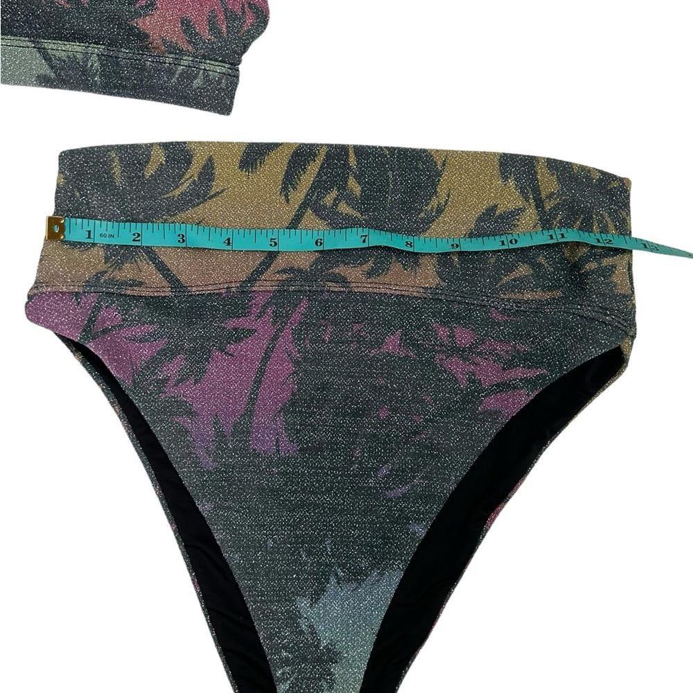 Designer Beach Riot l Rainbow Palm Madness High Waist Bikini M/L Size ONE SIZE - 5 Thumbnail