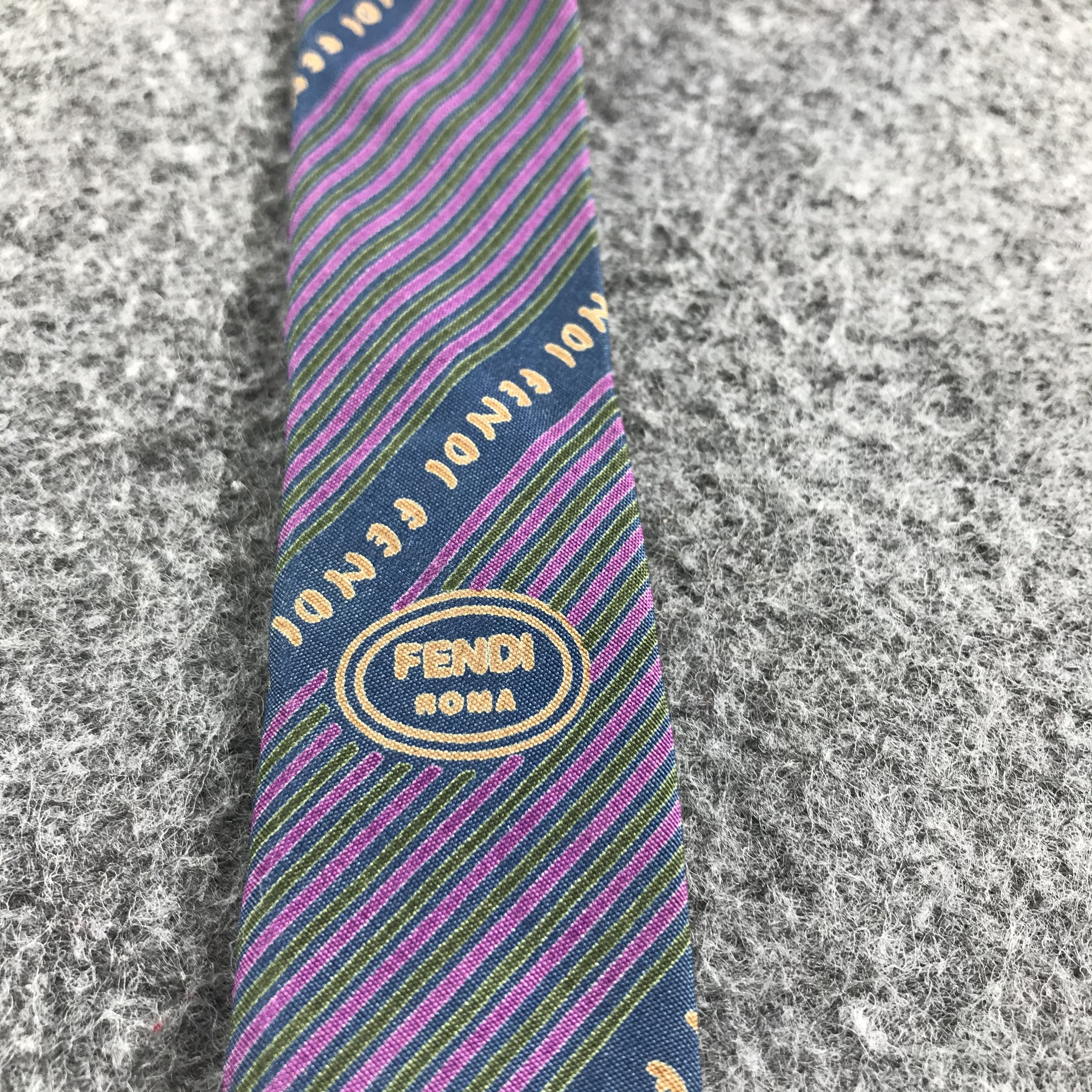 Fendi Vintage Fendi Roma Silk Neck Ties T36 Size ONE SIZE - 7 Thumbnail