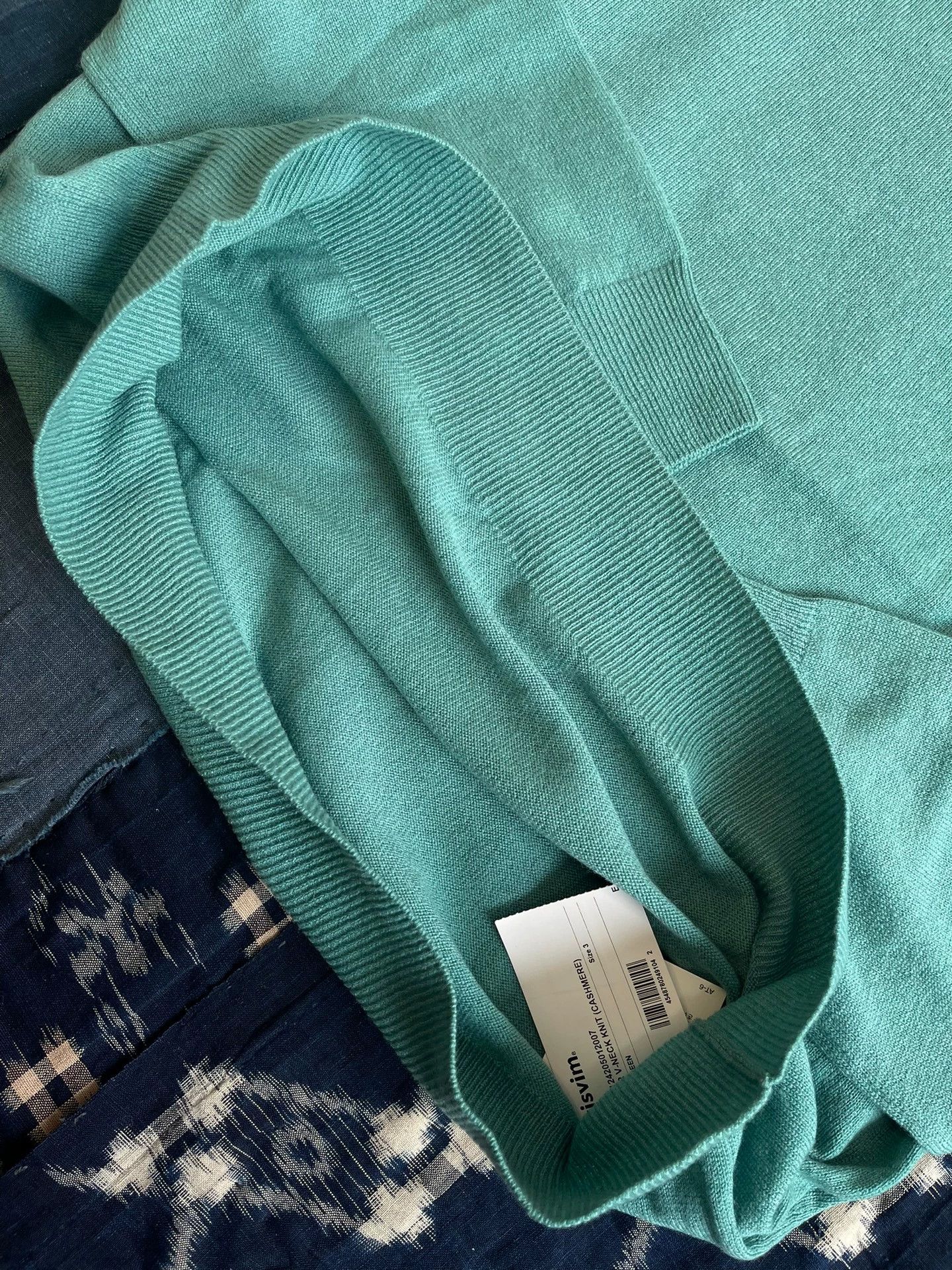 Visvim VISVIM 24AW Selmer V-Neck Cashmere Knit - Light Green Size US L / EU 52-54 / 3 - 6 Thumbnail