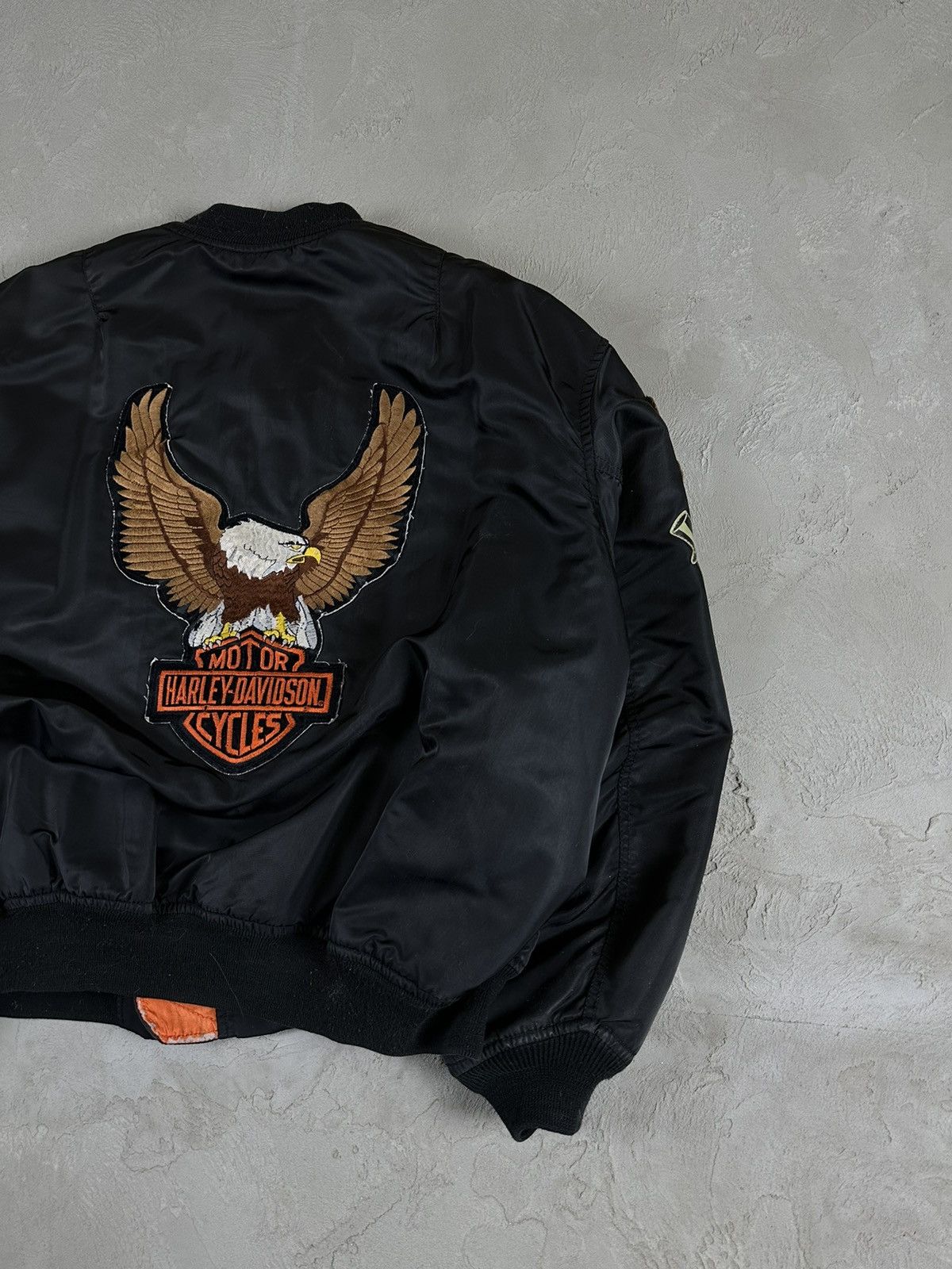 Avirex Vintage Avirex Harley Davidson MA1 Military Bomber Jacket Size US XL / EU 56 / 4 - 15 Thumbnail