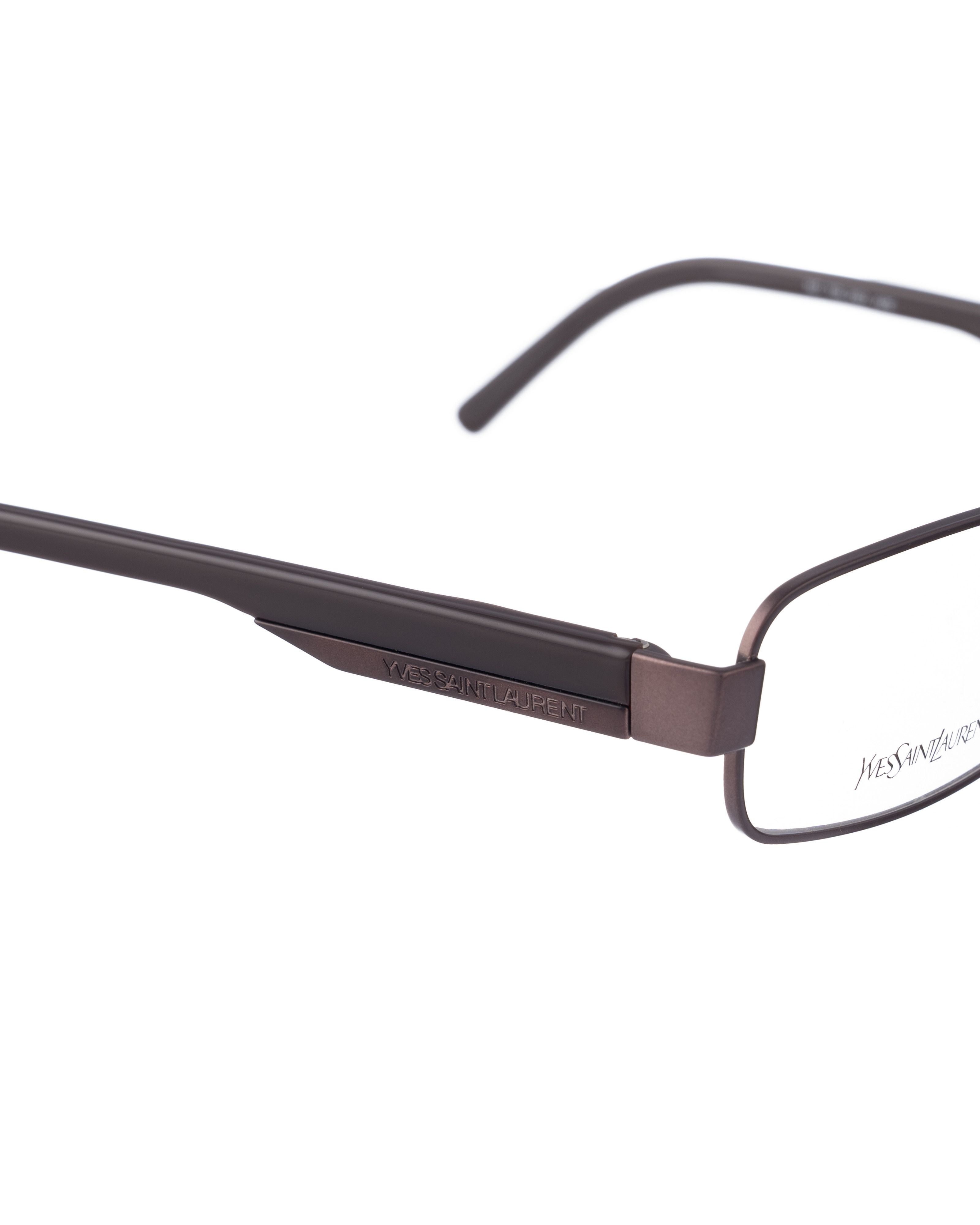 Yves Saint Laurent Yves Saint Laurent 00s Deep Havana Wire Metallic Glasses Size ONE SIZE - 3 Thumbnail