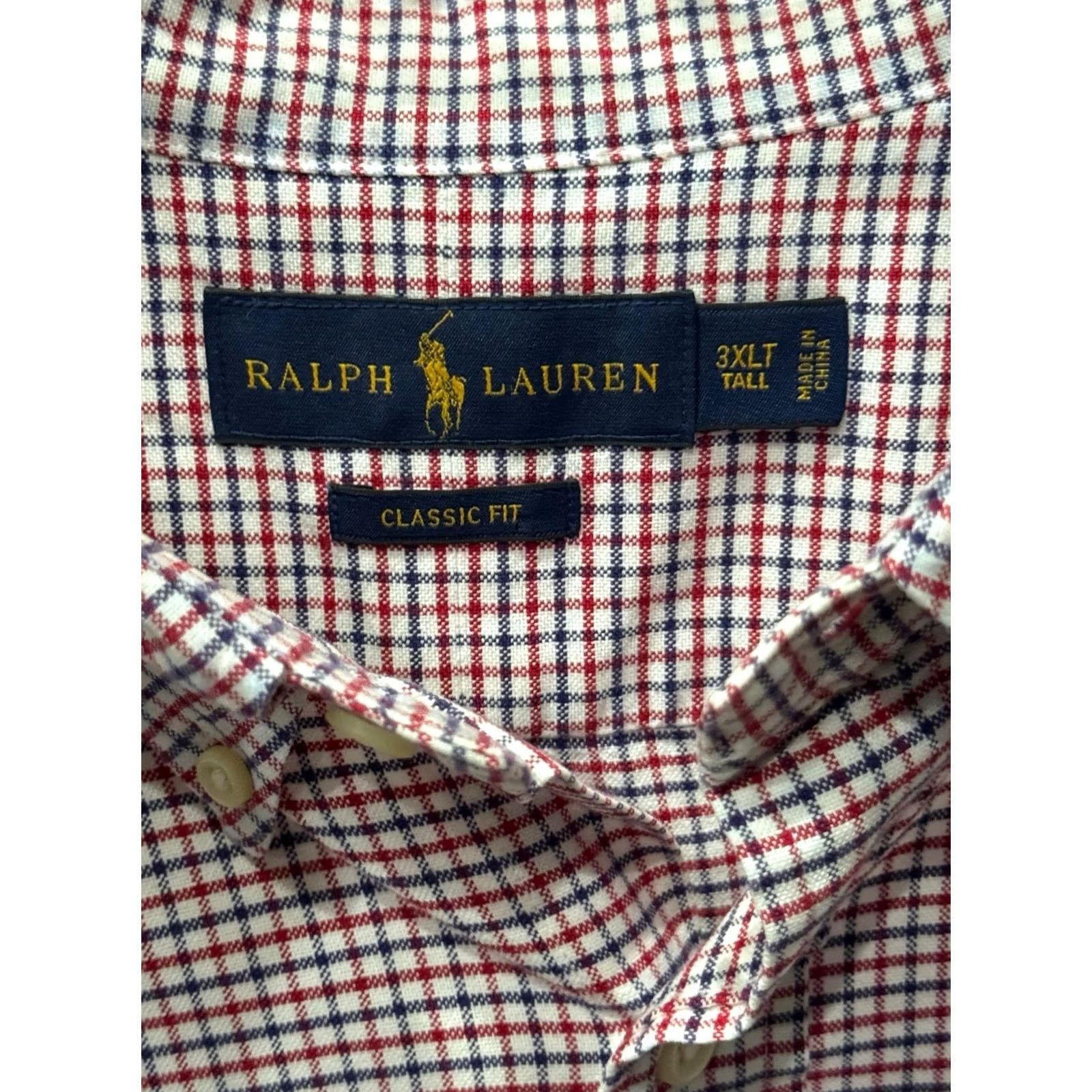 Ralph Lauren Ralph Lauren Red Blue Check LONG SLEEVE SHIRT 3XLT Mens XS? Size US XXL / EU 58 / 5 - 5 Thumbnail