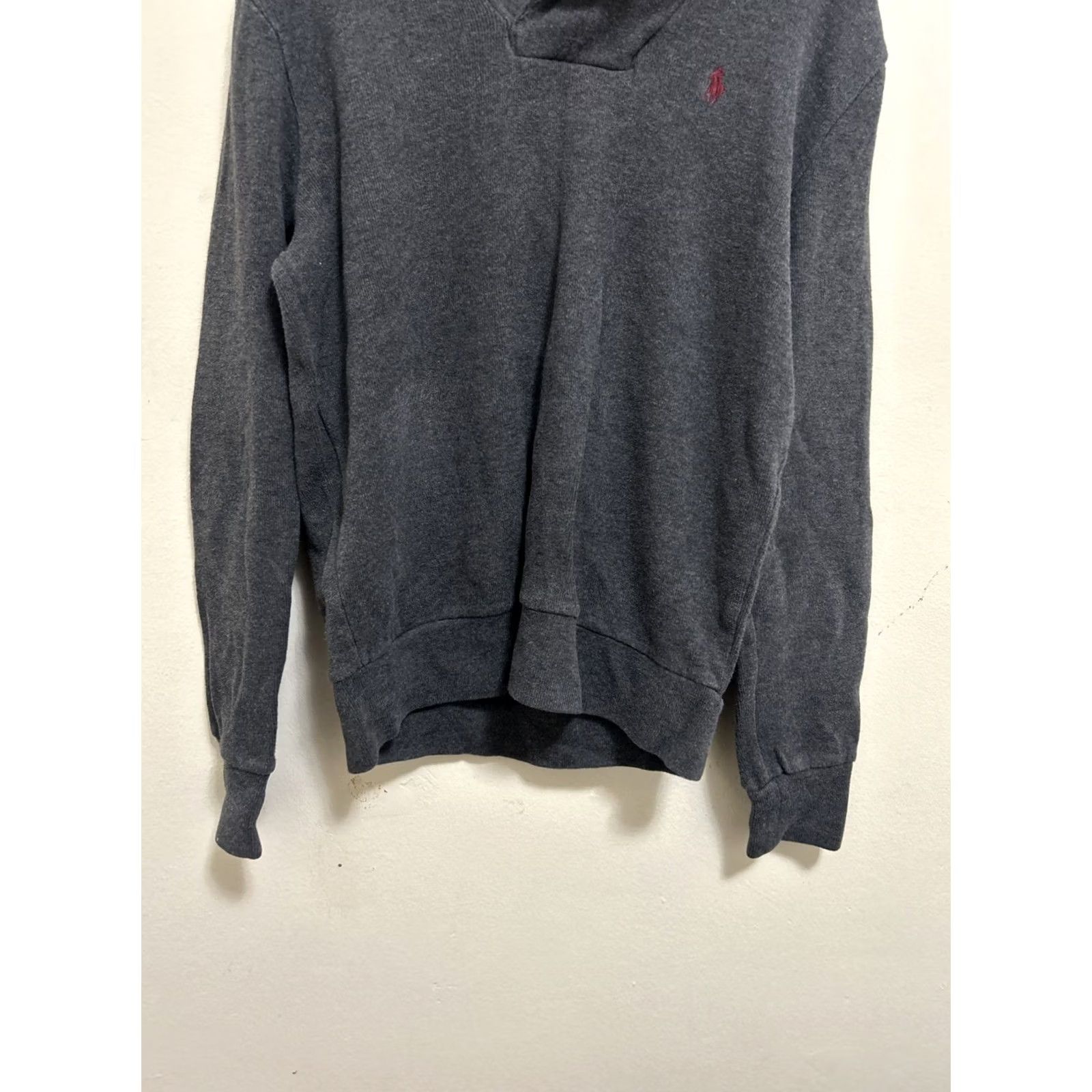 Polo Ralph Lauren Polo Ralph Lauren Sweater Mens S Gray Shawl Collar Leather Elbow Patch Logo Embroidered Knit Long Sleeve Pullover Cardigan Size US S / EU 44-46 / 1 - 3 Thumbnail