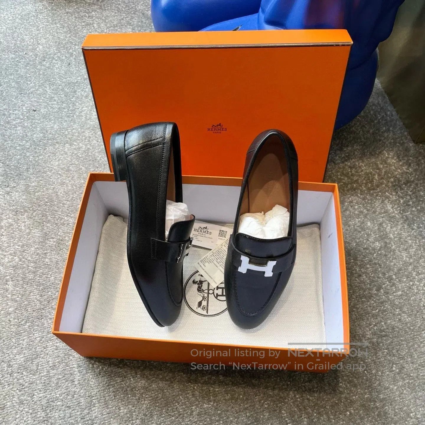 Hermes Hermes Black Loafers. Size US 4.5 / IT 34.5 - 4 Thumbnail