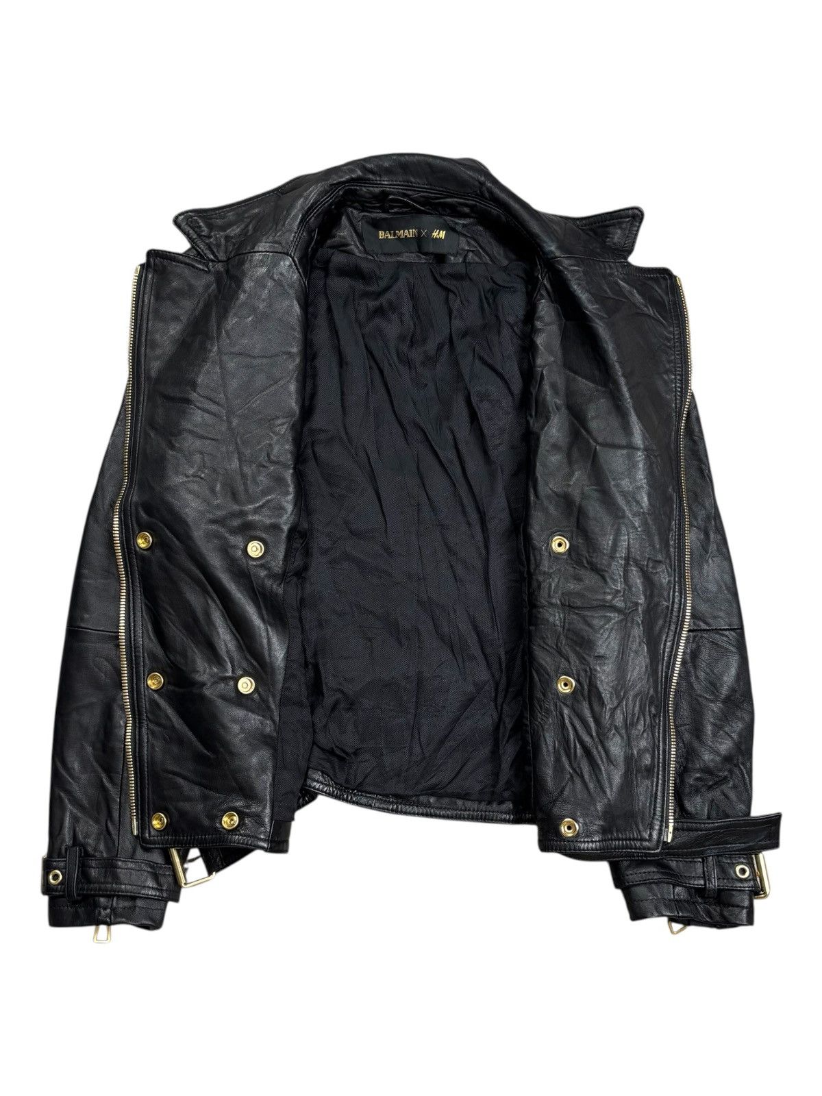 Balmain Archive Balmain by Decarnin x H&M - Leather Jacket Size XS / US 0-2 / IT 36-38 - 6 Thumbnail