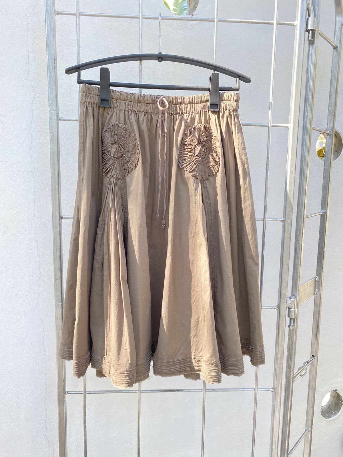 image of Zucca Smock Ruffle Easy Skirt in Brown, Women's (Size 29)
