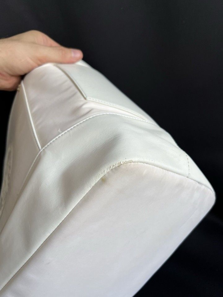 Versace Versace Young Large White Leather/Fabriic Bag Size ONE SIZE - 19 Thumbnail