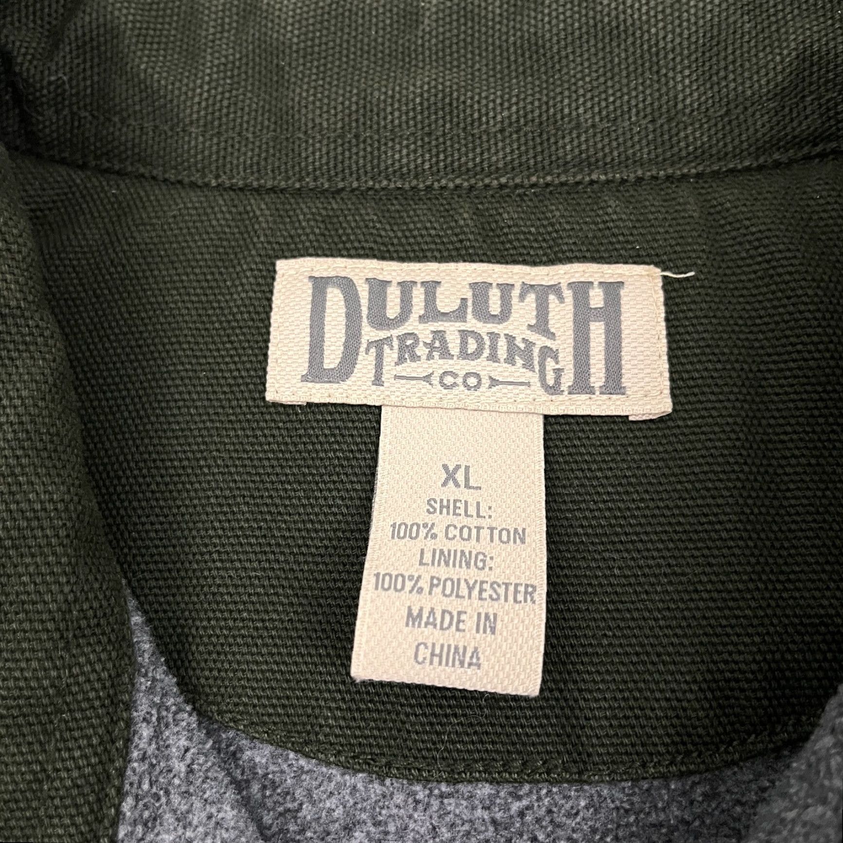 Vintage Duluth Jacket Mens XL Green Canvas Fleece Lined Heavyweight Shacket Size US XL / EU 56 / 4 - 2 Thumbnail