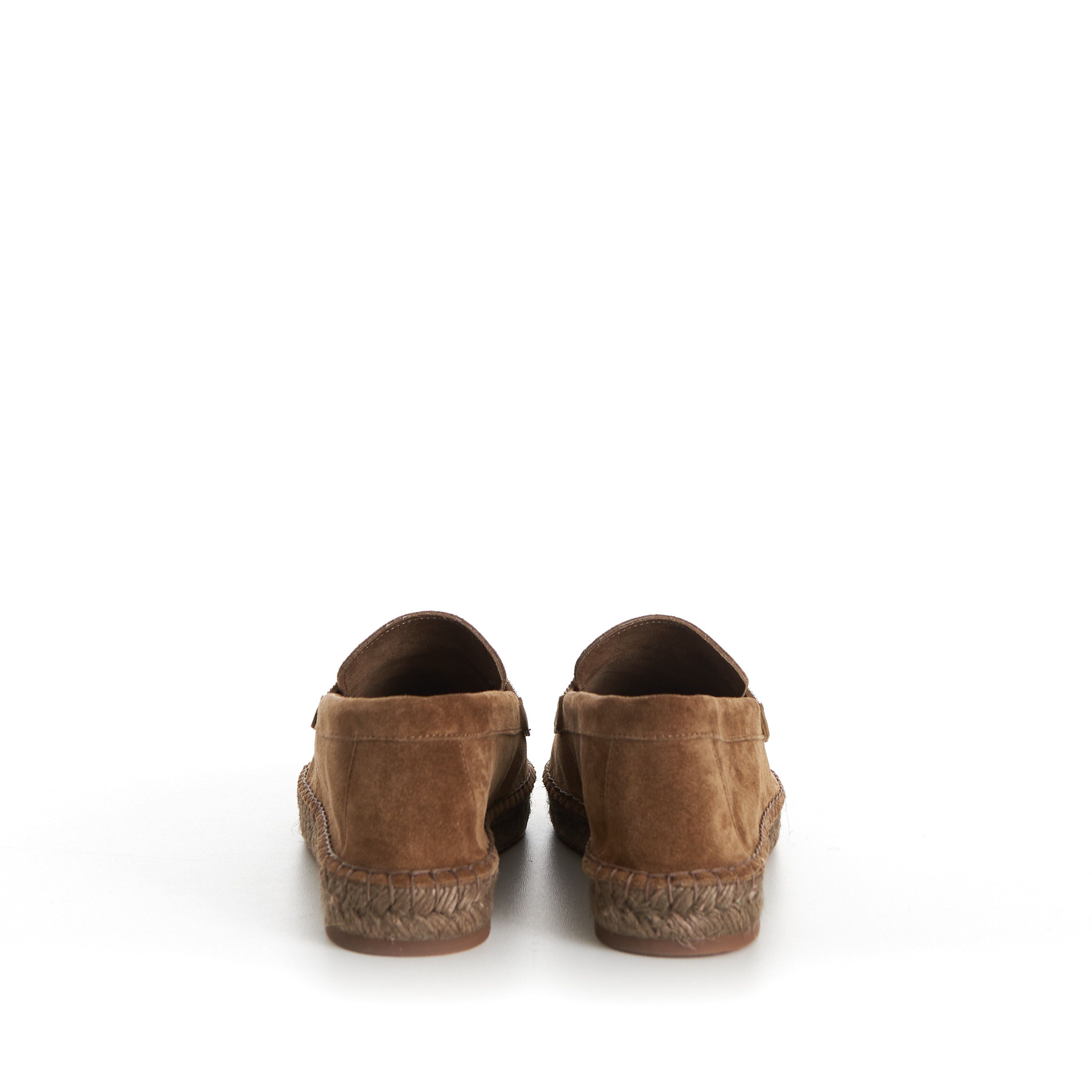 Brunello Cucinelli Suede Brown Espadrilles - Monili Chain Embroidery Size US 9 / IT 39 - 7 Thumbnail