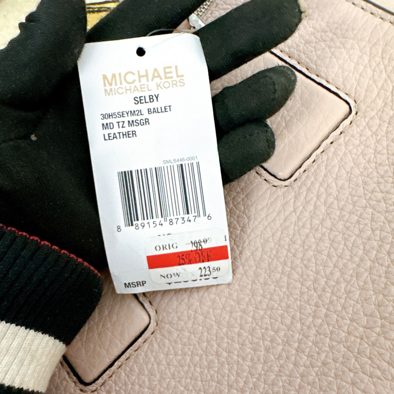 Michael Kors Michael Kors 30H5SEYM2L Selby Medium Top Zip Leather Bag Size ONE SIZE - 7 Thumbnail