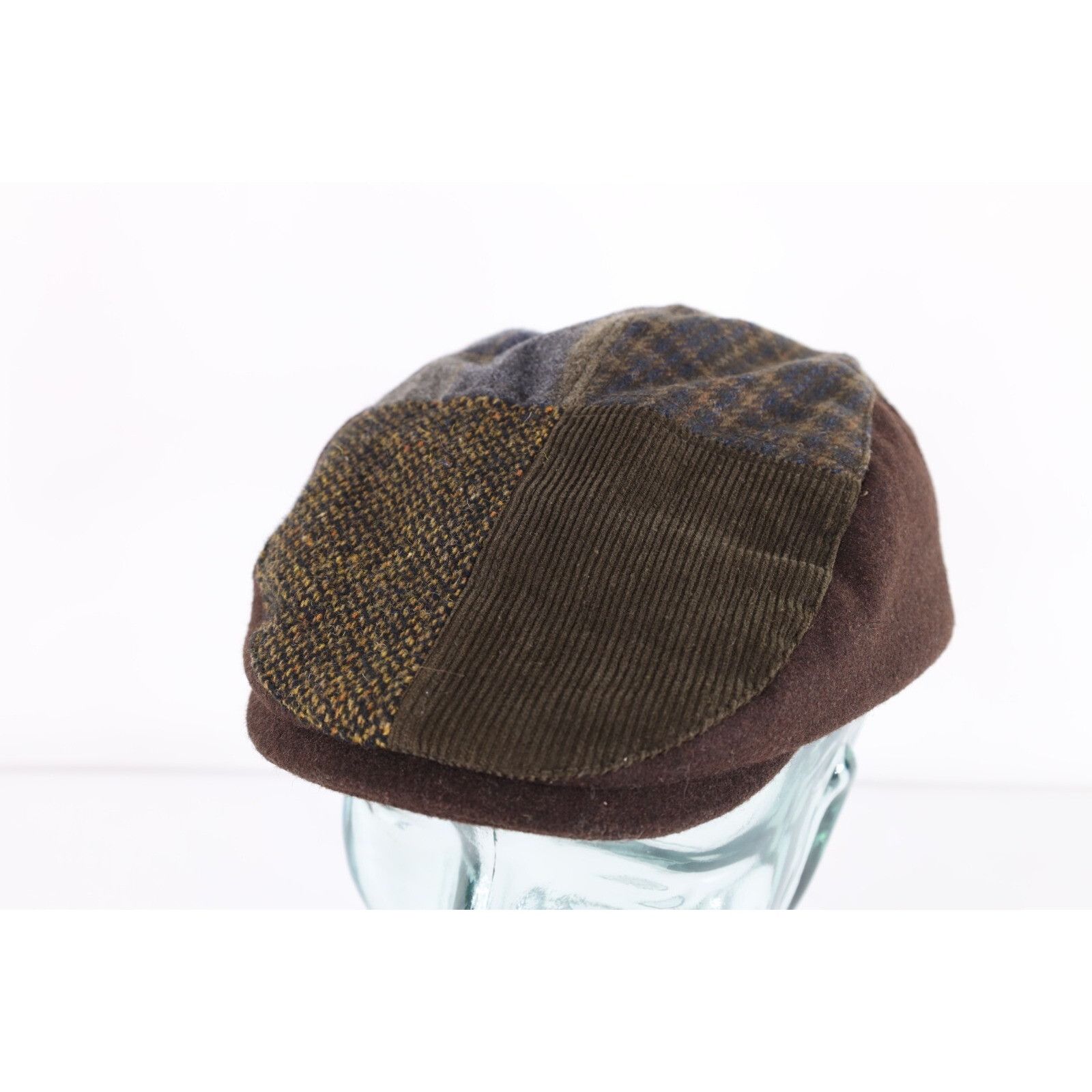 Vintage Vintage 90s Y2K Wool Blend Patchwork Newsboy Cabbie Hat Size ONE SIZE - 1 Thumbnail