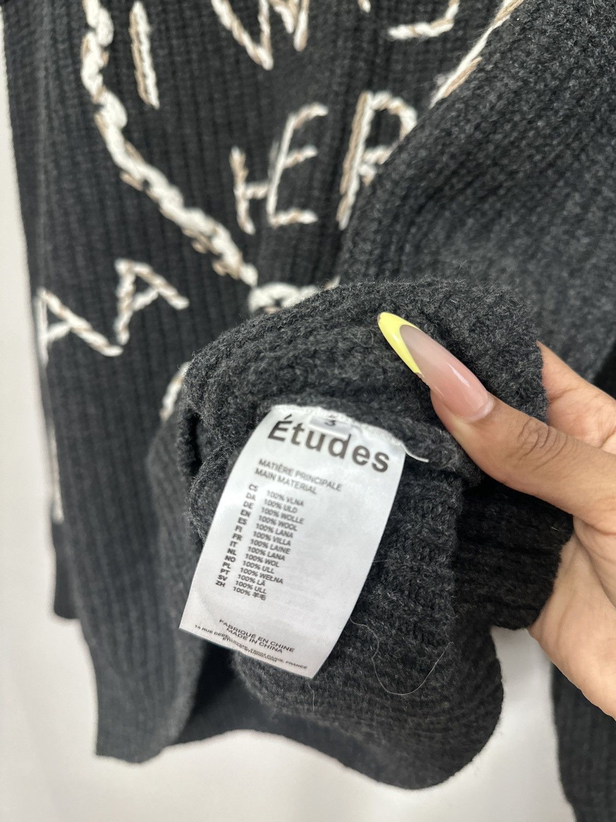 Etudes ETUDES STUDIO REGARD GRAFITTI WOOL JUMPER Size US L / EU 52-54 / 3 - 5 Thumbnail