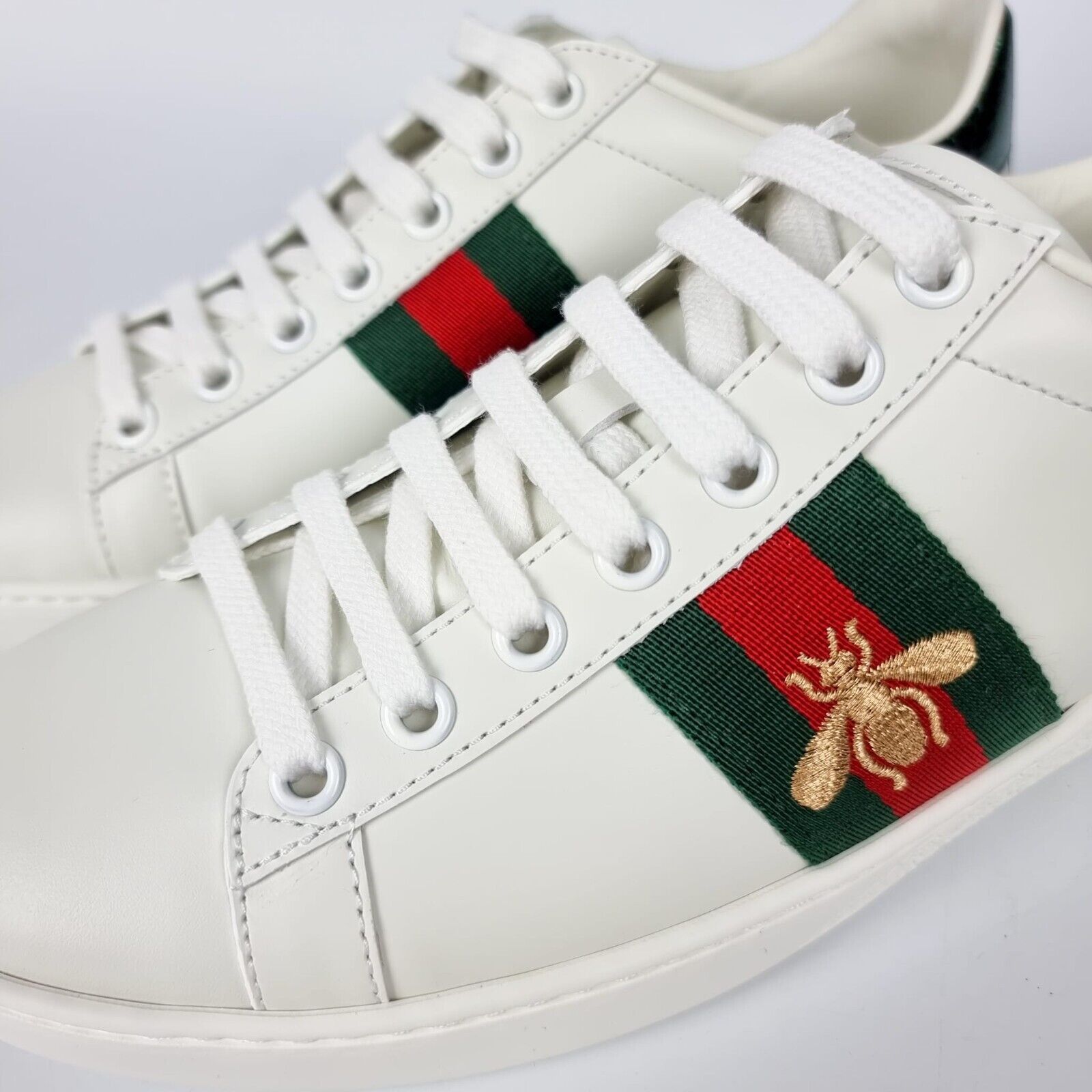 Gucci Gucci Ace Bee Men's White Sneakers New Size US 6 / EU 39 - 9 Thumbnail