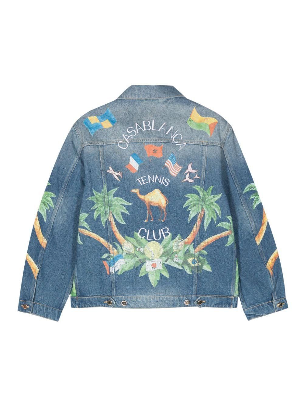 Casablanca o1mle0326 Vintage Distressed Washed Denim Jacket Casablanca Size US XL / EU 56 / 4 - 2 Thumbnail