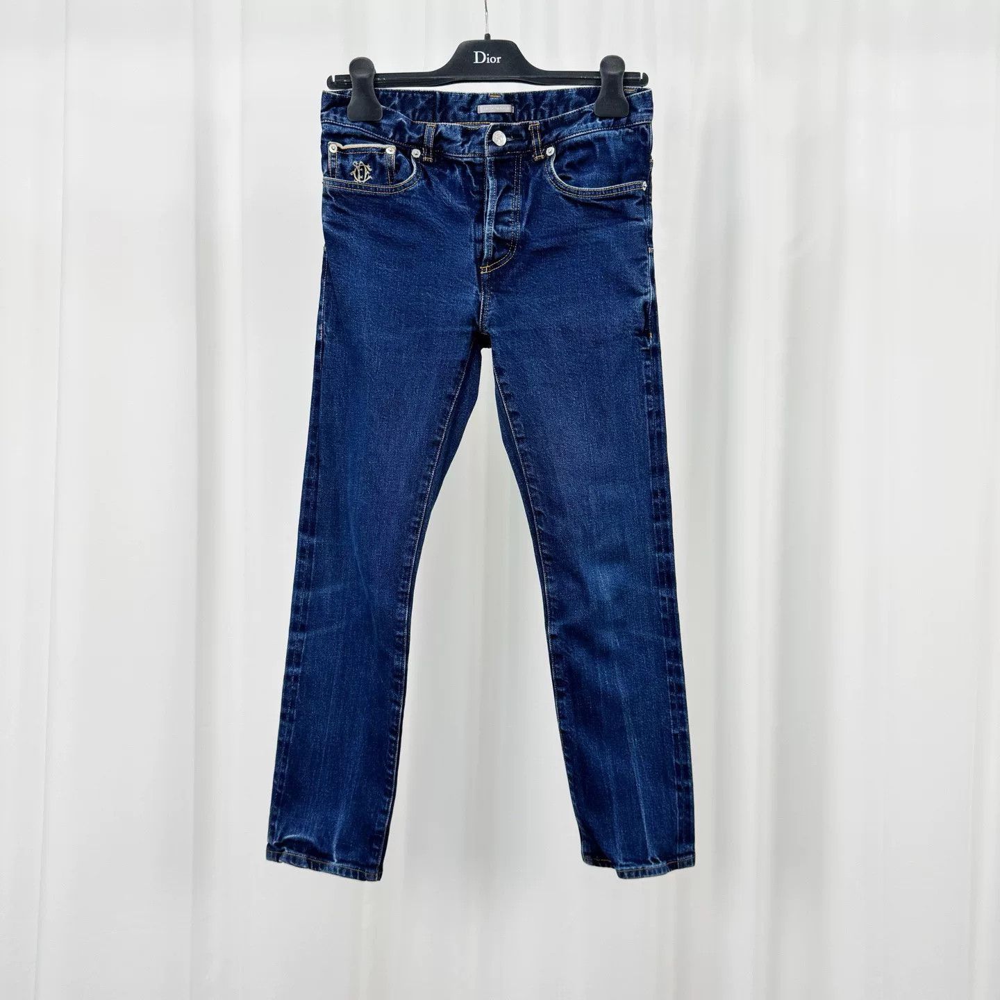 Dior Dior Gold Thread Embroidered Washed Denim Pants Size US 28 / EU 44 - 1 Thumbnail