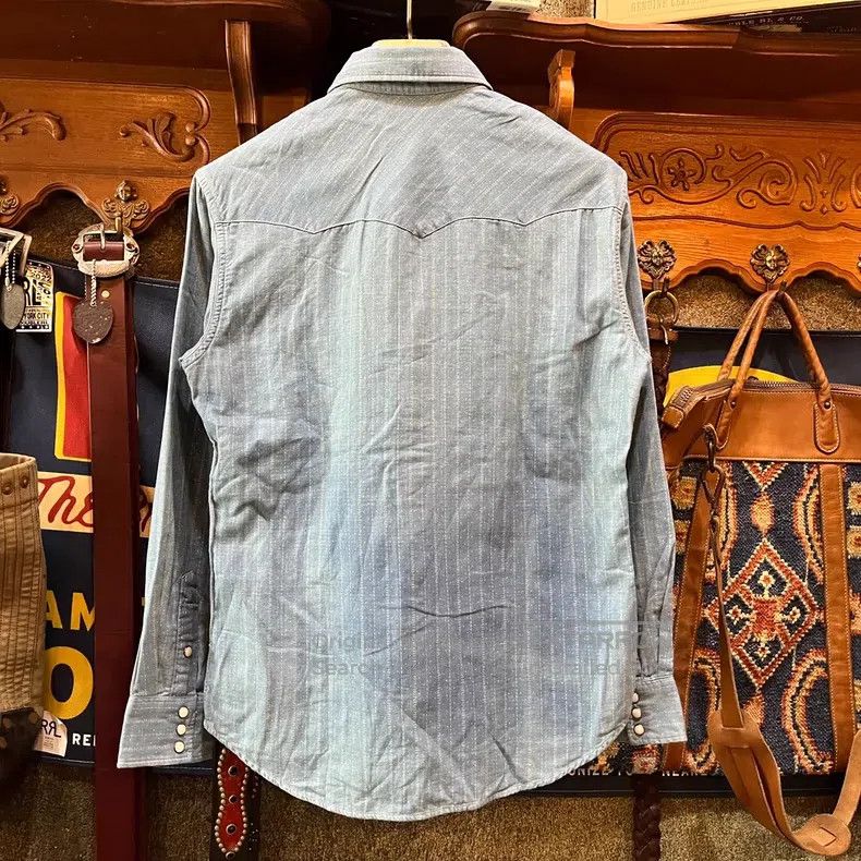 RRL Ralph Lauren RRL Ralph Lauren Double-sided blue-dyed striped shirt Size US M / EU 48-50 / 2 - 2 Thumbnail