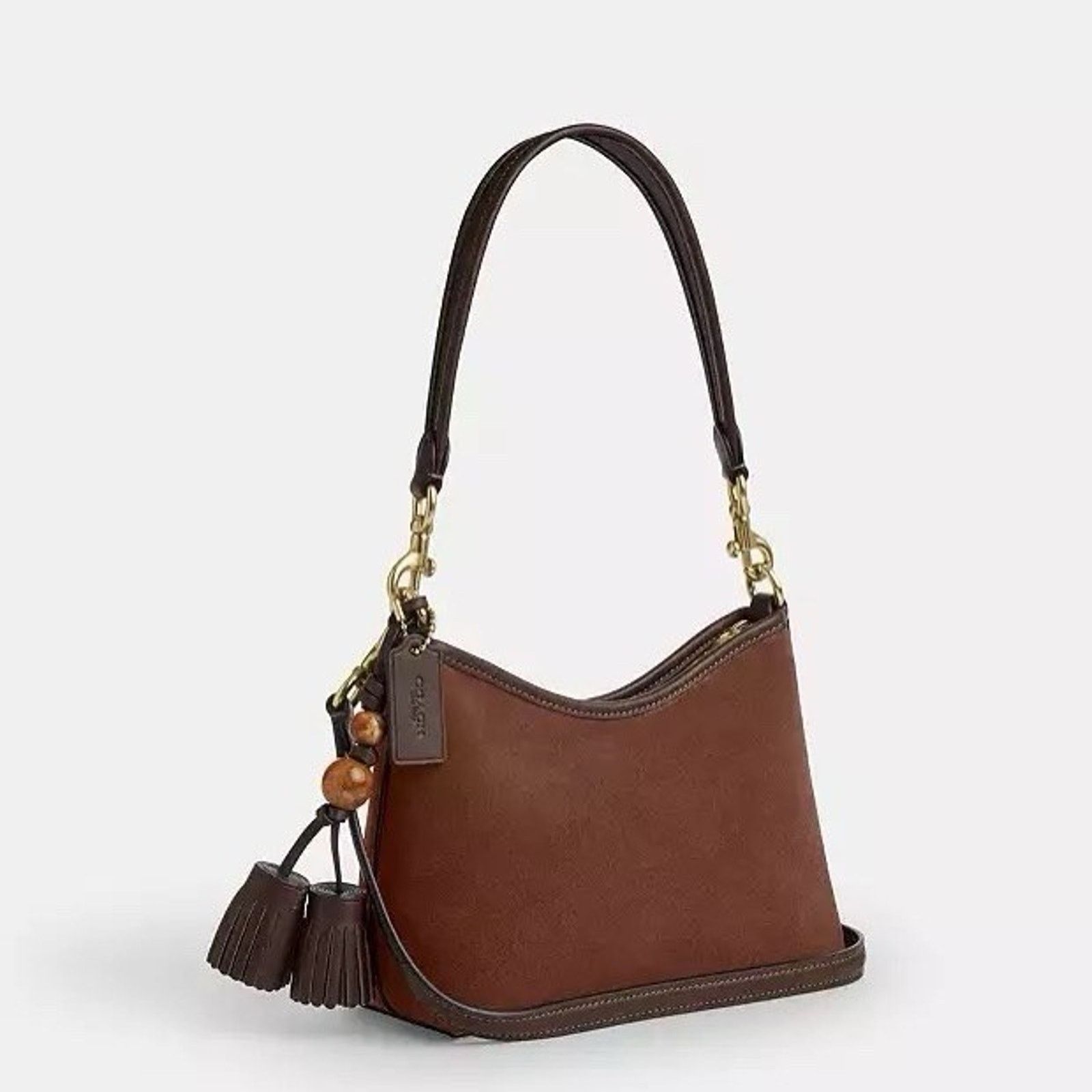 Coach NWT Coach Laurel Small Bag CCF14 Suede Vintage Brown/Maple Size ONE SIZE - 10 Thumbnail