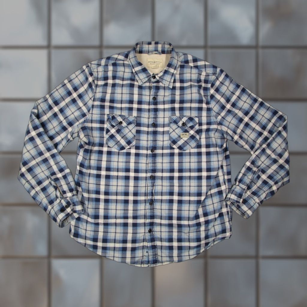 Ralph Lauren DENIM & SUPPLY Ralph Lauren Shirt Mens Large Blue Thermal Lined Button Up Workwear Size US L / EU 52-54 / 3 - 1 Thumbnail