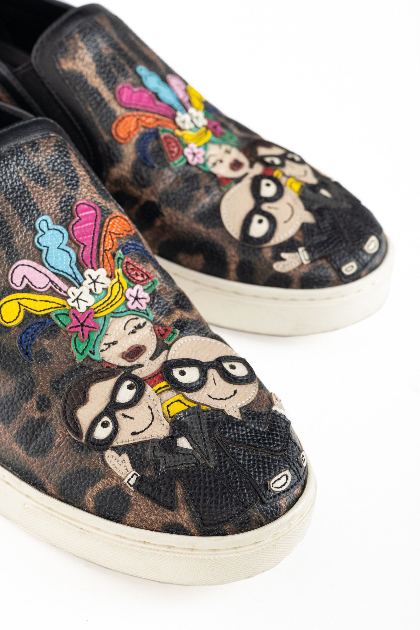 Dolce & Gabbana Dolce & Gabbana DG Family Leopard Slip-On Sneakers Size US 5.5 / IT 35.5 - 8 Thumbnail