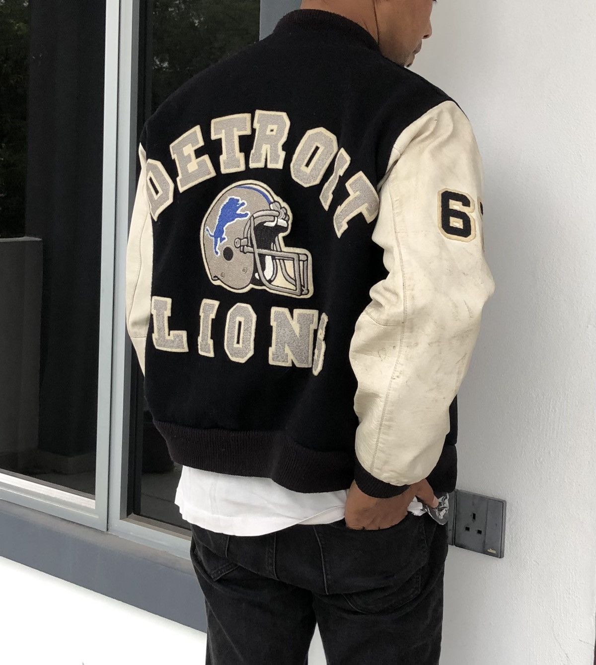 Chalk Line Vintage 80s Chalk Line Wool Leather Varsity Jacket Size US M / EU 48-50 / 2 - 3 Thumbnail