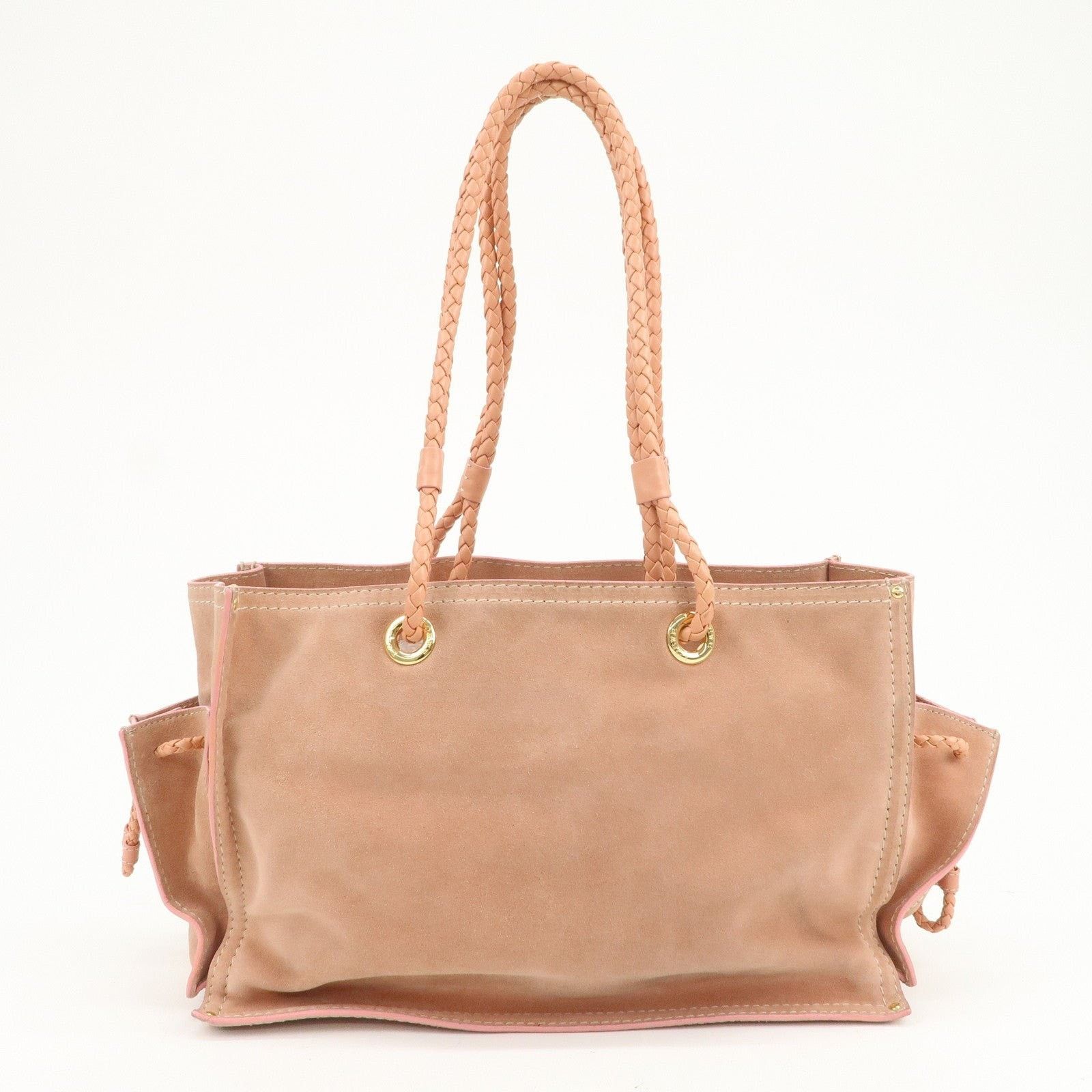 Loewe Loewe Logo Suede Tote Pink Size ONE SIZE - 2 Thumbnail