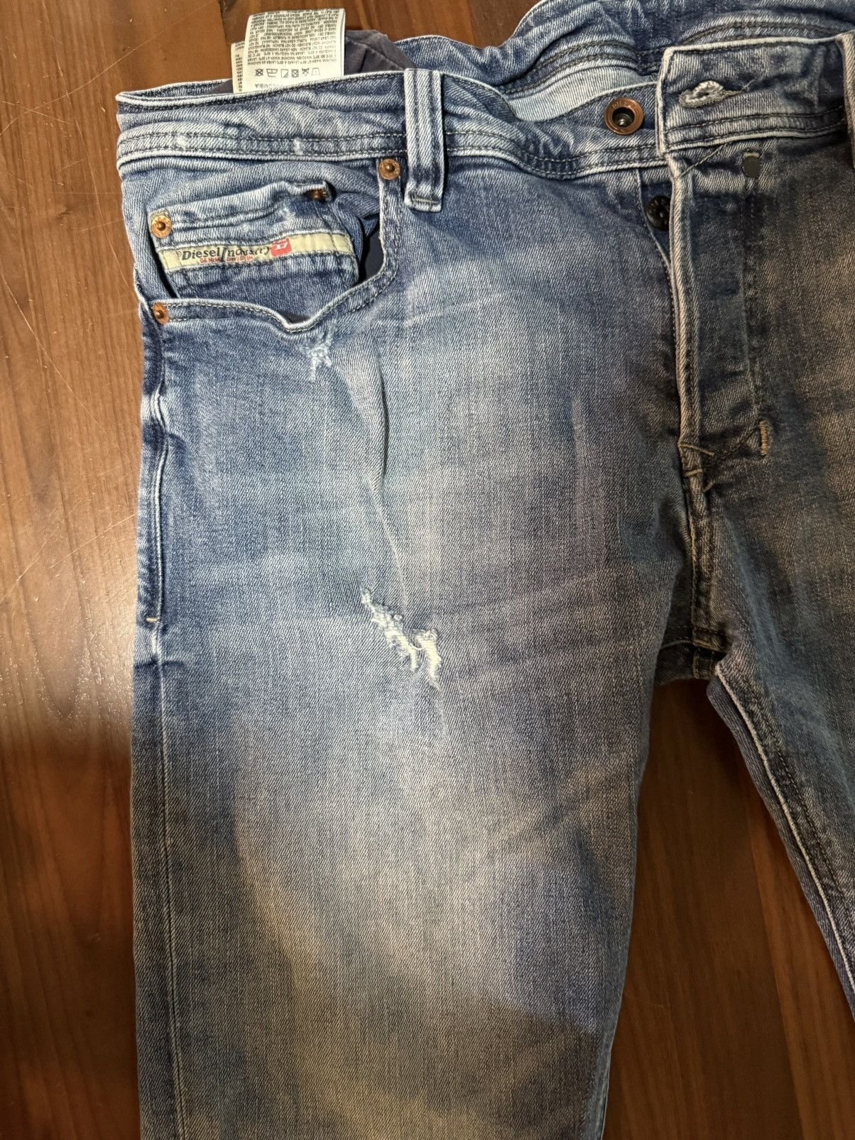 Diesel Diesel Safado Distressed Denim Blue Jeans Size 34 x 32 Size US 34 / EU 50 - 2 Thumbnail