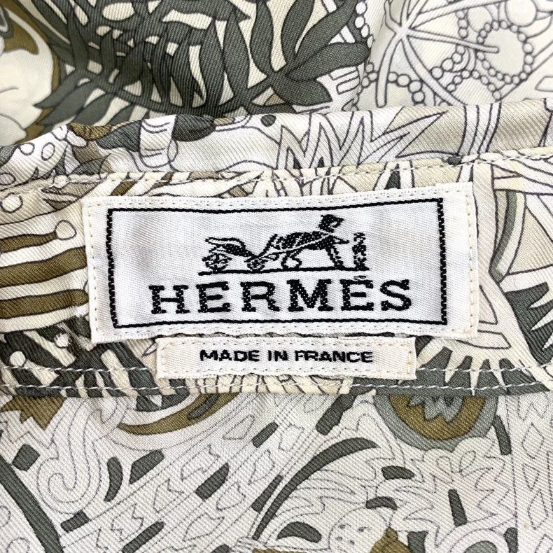 Hermes Hermes Colorful Print Silk Long Sleeve Shirt-2506 Size US L / EU 52-54 / 3 - 5 Thumbnail