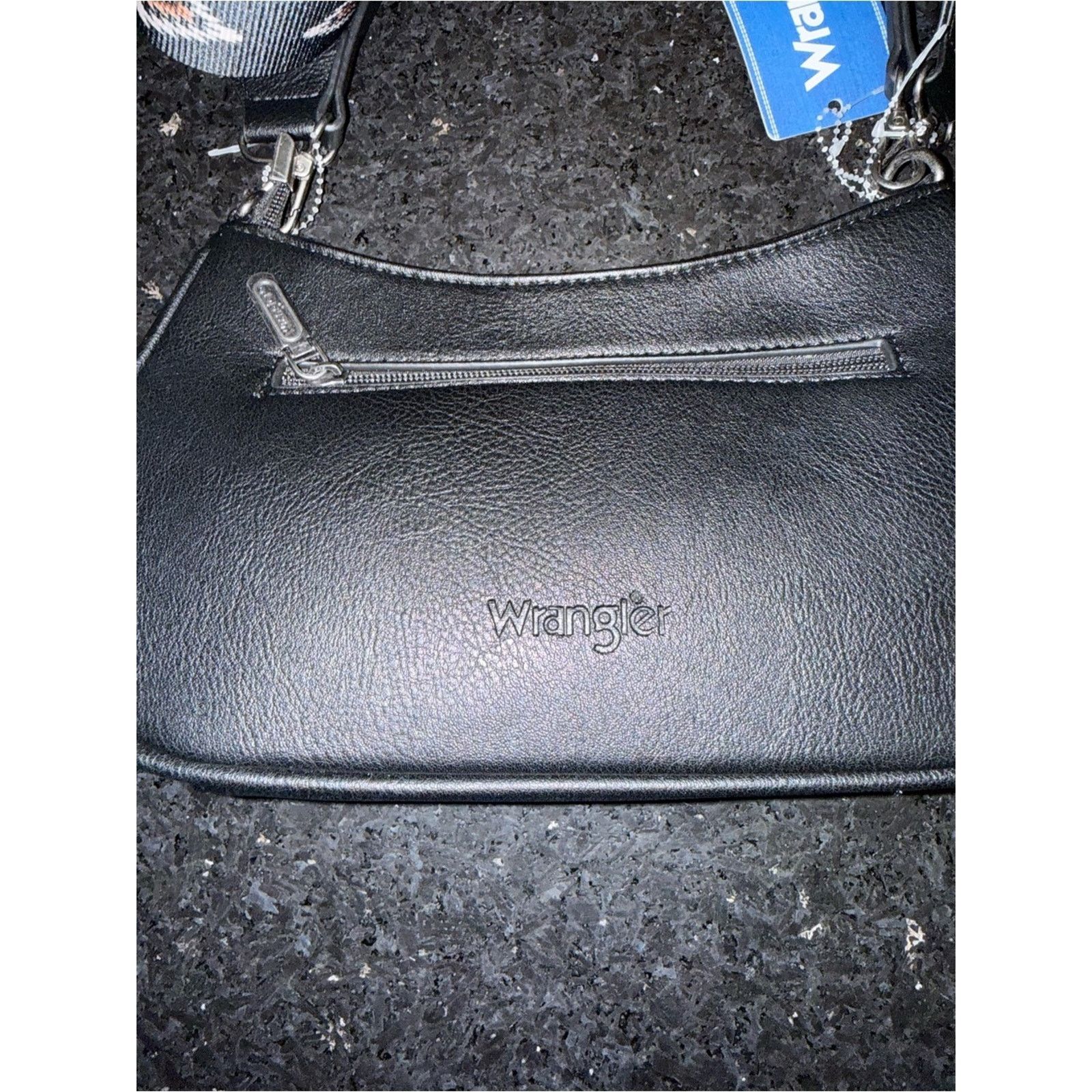 Wrangler WRANGLER Black Aztec CANVAS shoulder Bag Embroidered Strap Size ONE SIZE - 5 Thumbnail