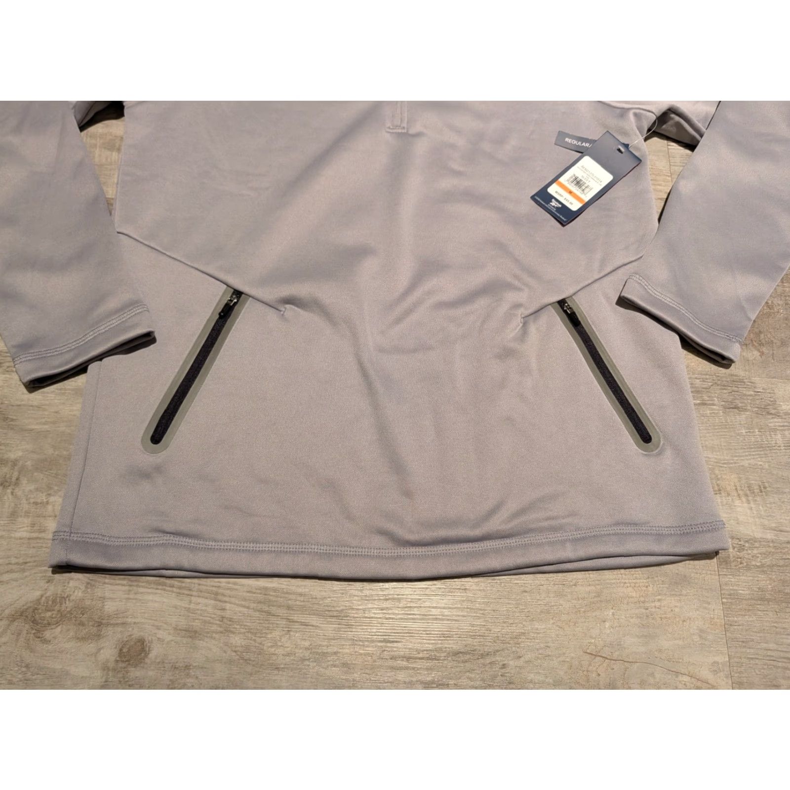 Reebok NWT Reebok Leicester Performance Quarter Zip Pullover Gray Size Medium Mens Size US M / EU 48-50 / 2 - 4 Thumbnail