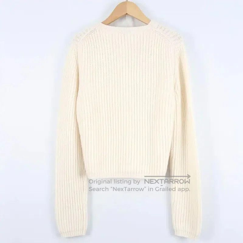 Miu Miu Miu Miu White Wool Women's Cardigan . Size L / US 10 / IT 46 - 2 Thumbnail