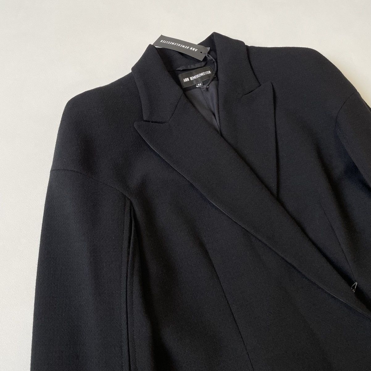 Ann Demeulemeester Black Brushed Wool Seam Panels Overcoat Size S / US 4 / IT 40 - 5 Thumbnail