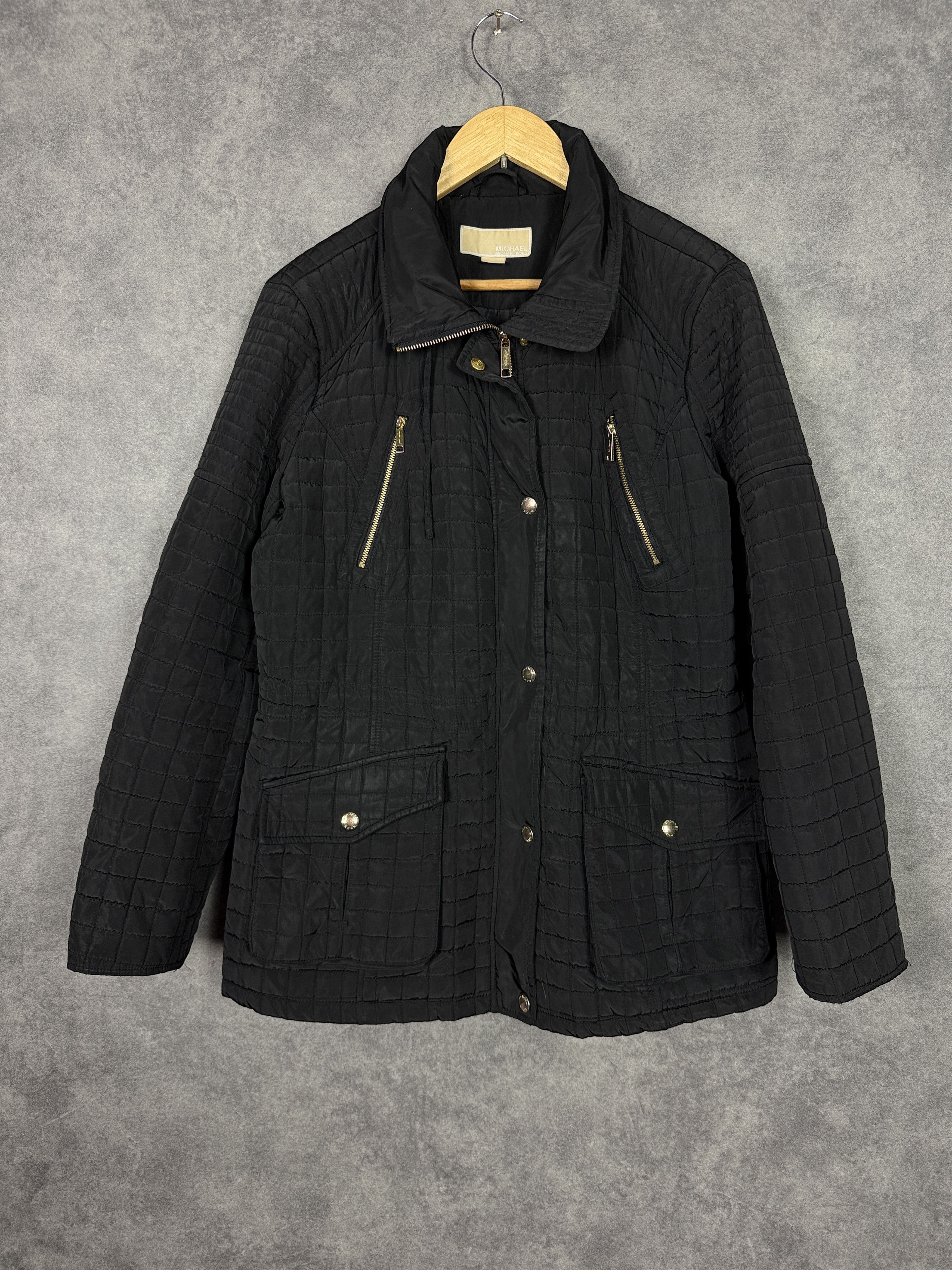 Michael Kors Michael Kors quilted women’s jacket black with gold details Size L / US 10 / IT 46 - 1 Thumbnail