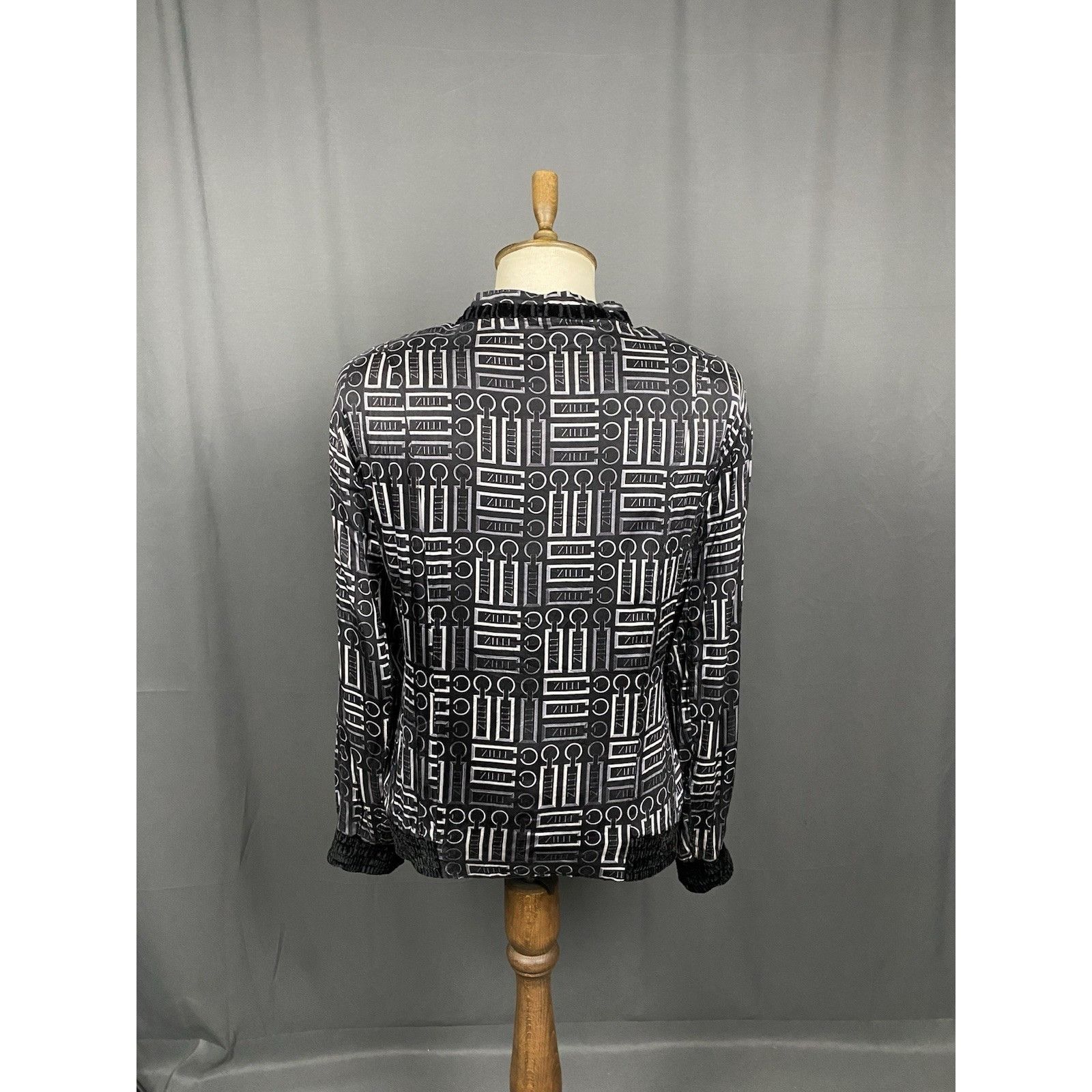 Zilli Zilli Vintage Auth Monogram Men's Black Silk Jacket Size 52 Size US L / EU 52-54 / 3 - 7 Thumbnail