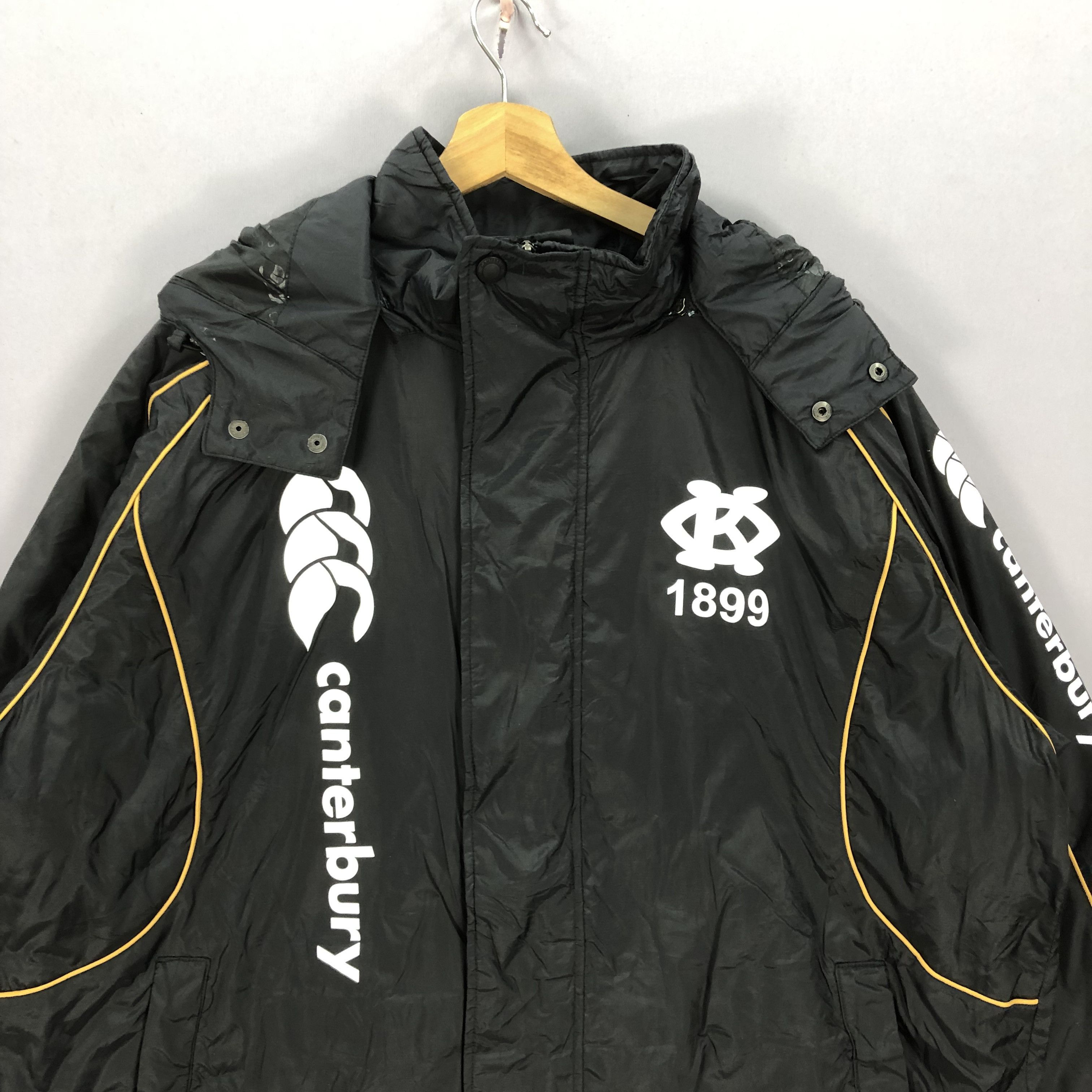 Canterbury of New Zealand × Vintage Vintage Canterbury All Black Long Coach Windbreaker Jacket Size US XL / EU 56 / 4 - 6 Thumbnail