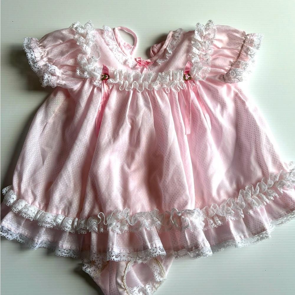 Designer Vintage pink flowy baby dress Size XXS / US 00 / IT 34 - 1 Thumbnail