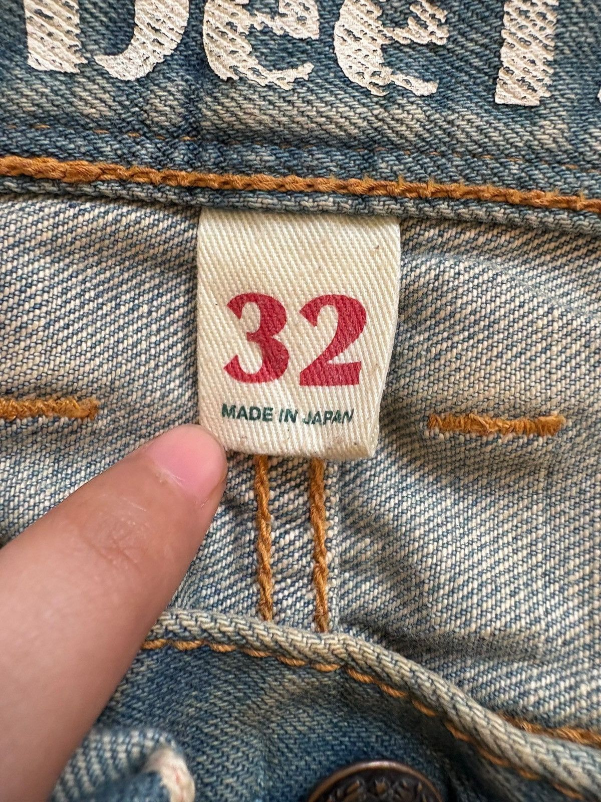 Japanese Brand Vintage Japanese Brand Selvedge Rusty Mud Wash Ripped Jeans Size US 35 - 10 Thumbnail