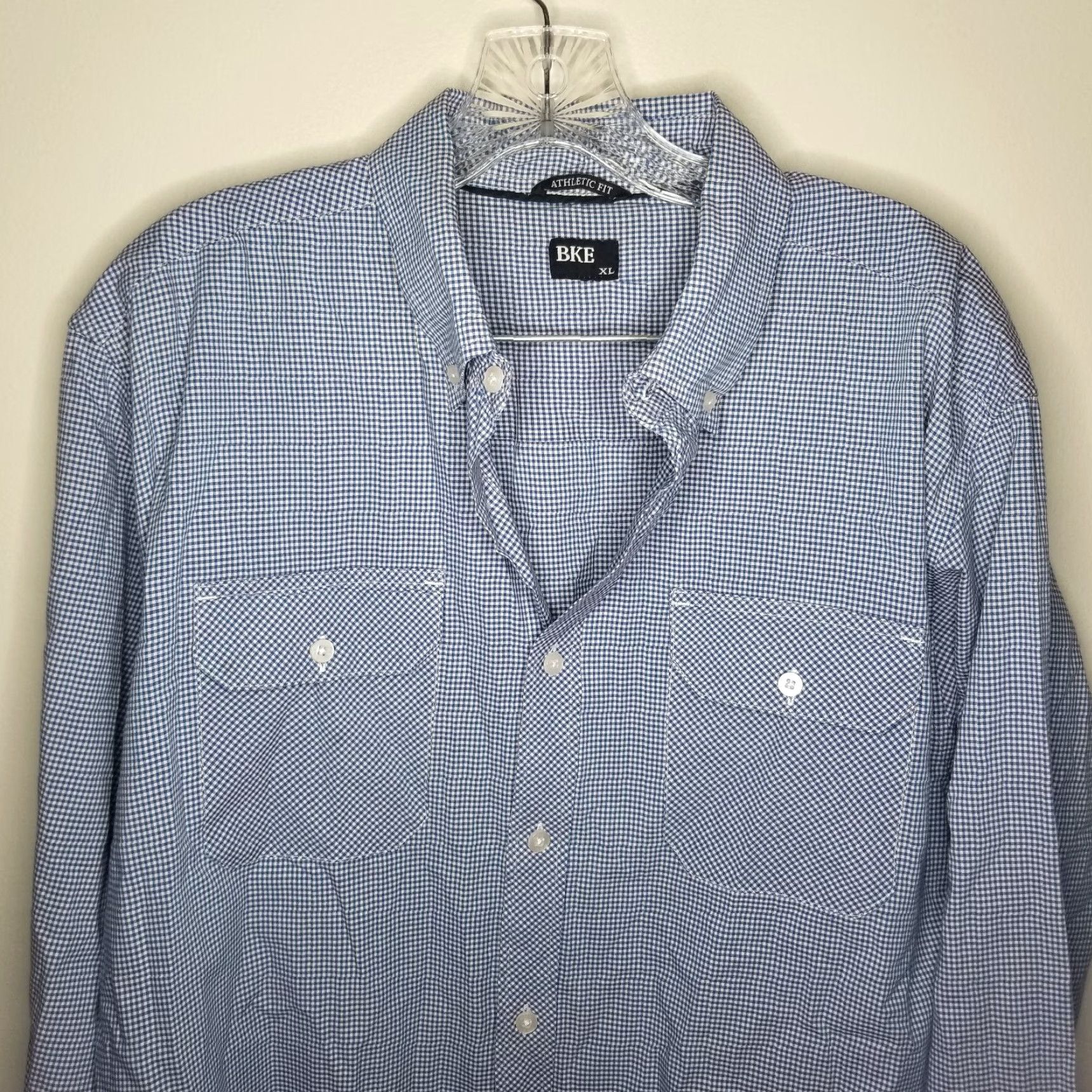 Vintage BKE Buckle Long Sleeve Plaid Button-Up Shirt With Pockets XL Blue Mens Size US XL / EU 56 / 4 - 2 Thumbnail