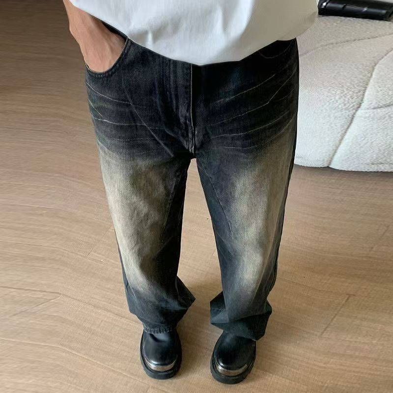 Japanese Brand × Jean Black washed street vintage gradient jeans y2k Size US 32 / EU 48 - 4 Thumbnail