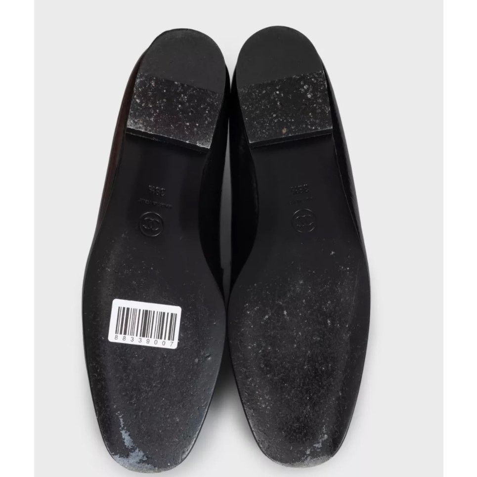 Chanel Chanel Black Leather CC Logo Ballet Flats - Size 38.5 Size US 7.5 / IT 37.5 - 5 Thumbnail