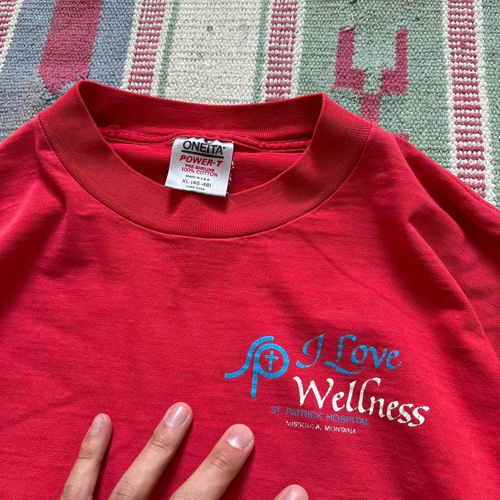 Vintage Vintage 90s Thrashed Faded Church Love Wellness Longsleeve Size US M / EU 48-50 / 2 - 7 Thumbnail