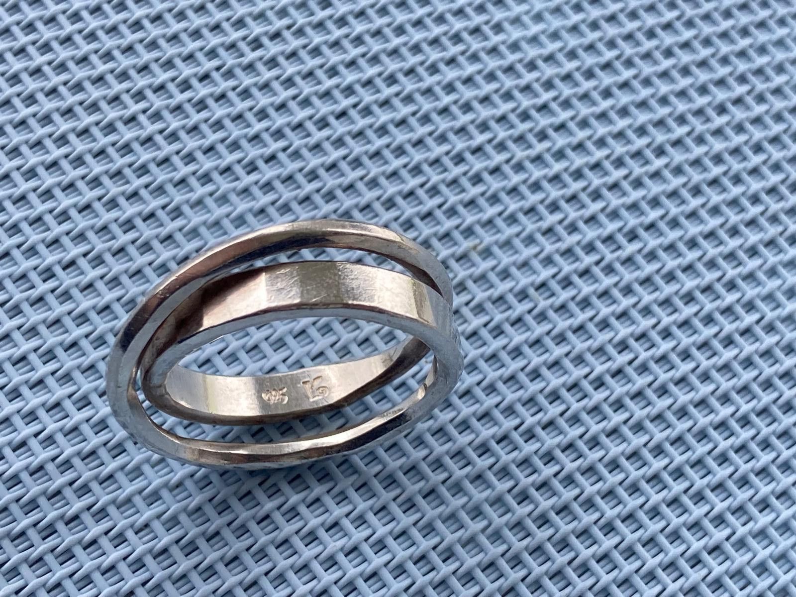 Werkstatt Munchen Werkstatt München duo interlacing 925 ring L Size ONE SIZE - 1 Thumbnail