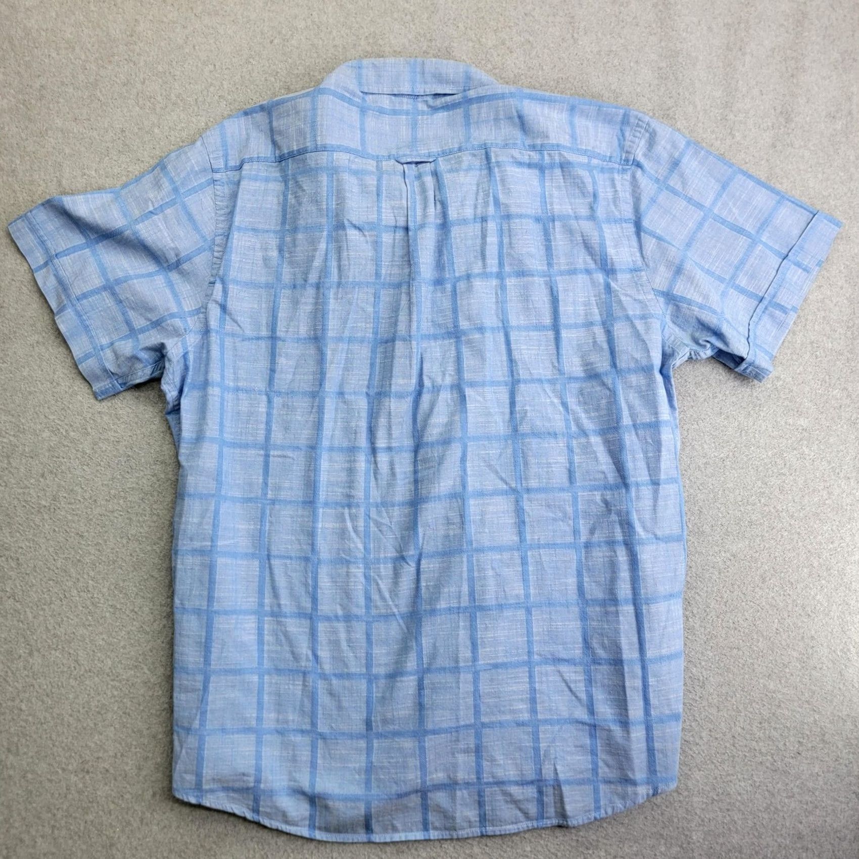 Izod Izod Saltwater Shirt Mens XL Light Blue Plaid Short Sleeve Button 45SW82464 Size US XL / EU 56 / 4 - 5 Thumbnail