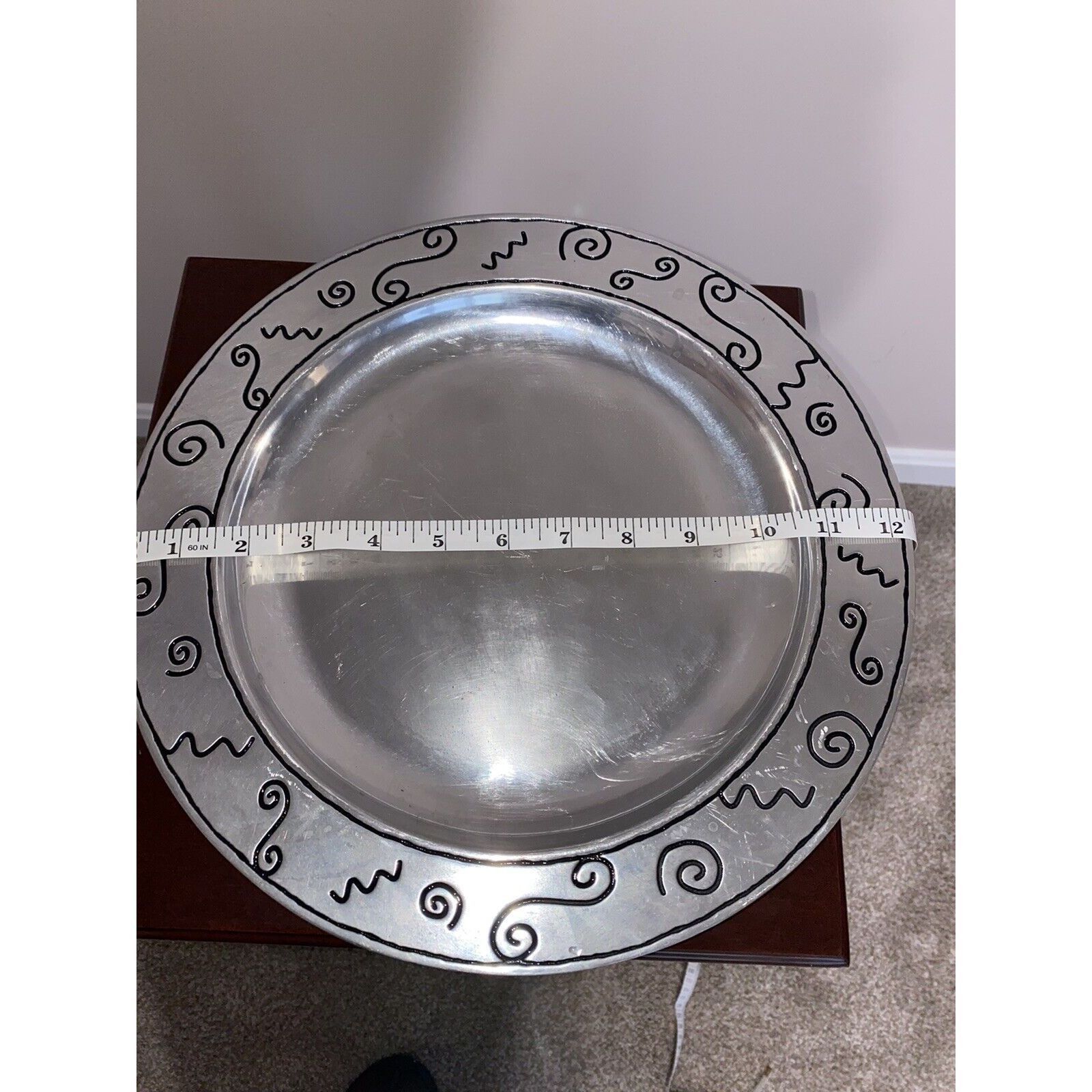Other Vintage Wilton Armetale Large ” Serving Plate With Design Pe Size ONE SIZE - 2 Thumbnail