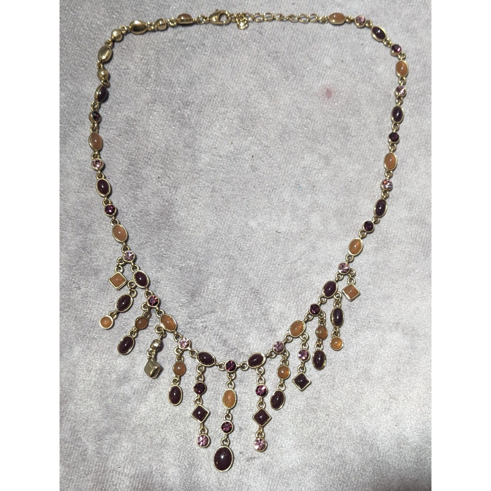 Other Retro Elegant Gold Gemmed Fringe Necklace Size ONE SIZE - 8 Thumbnail